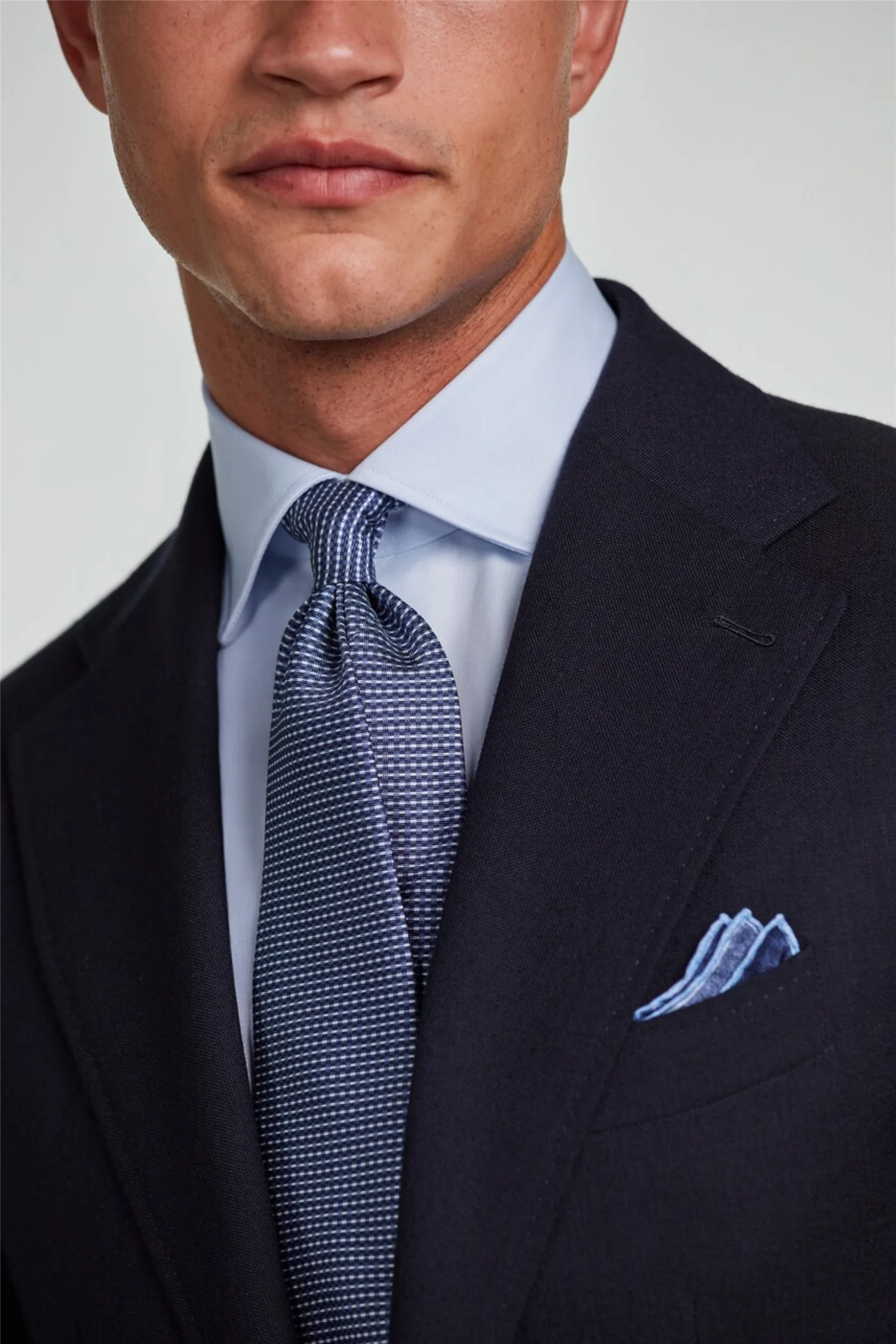 Slimline Twill Shirt Light Blue - Image 8