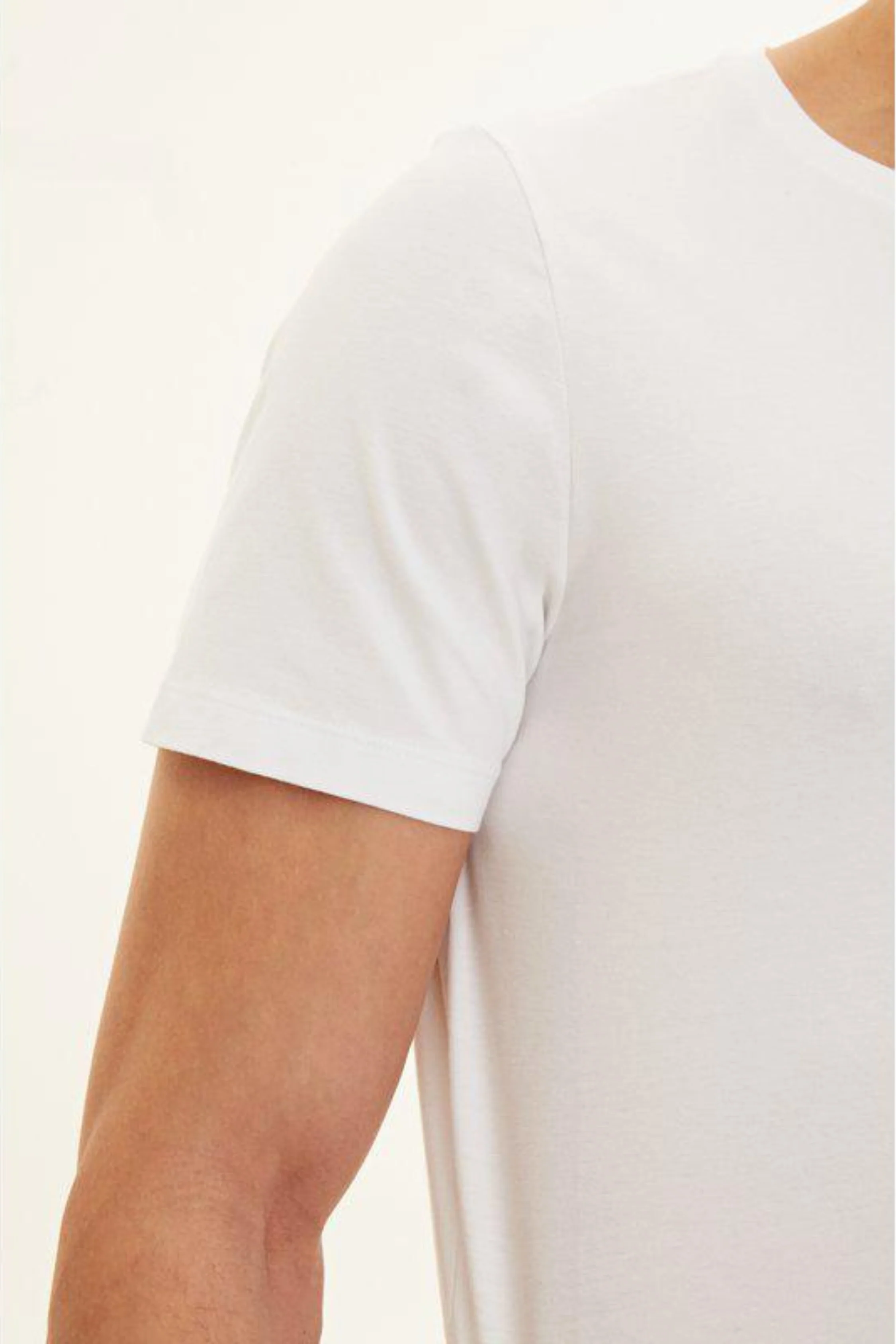 Kyran Cotton Stretch Slim Fit T-Shirt White - Image 7