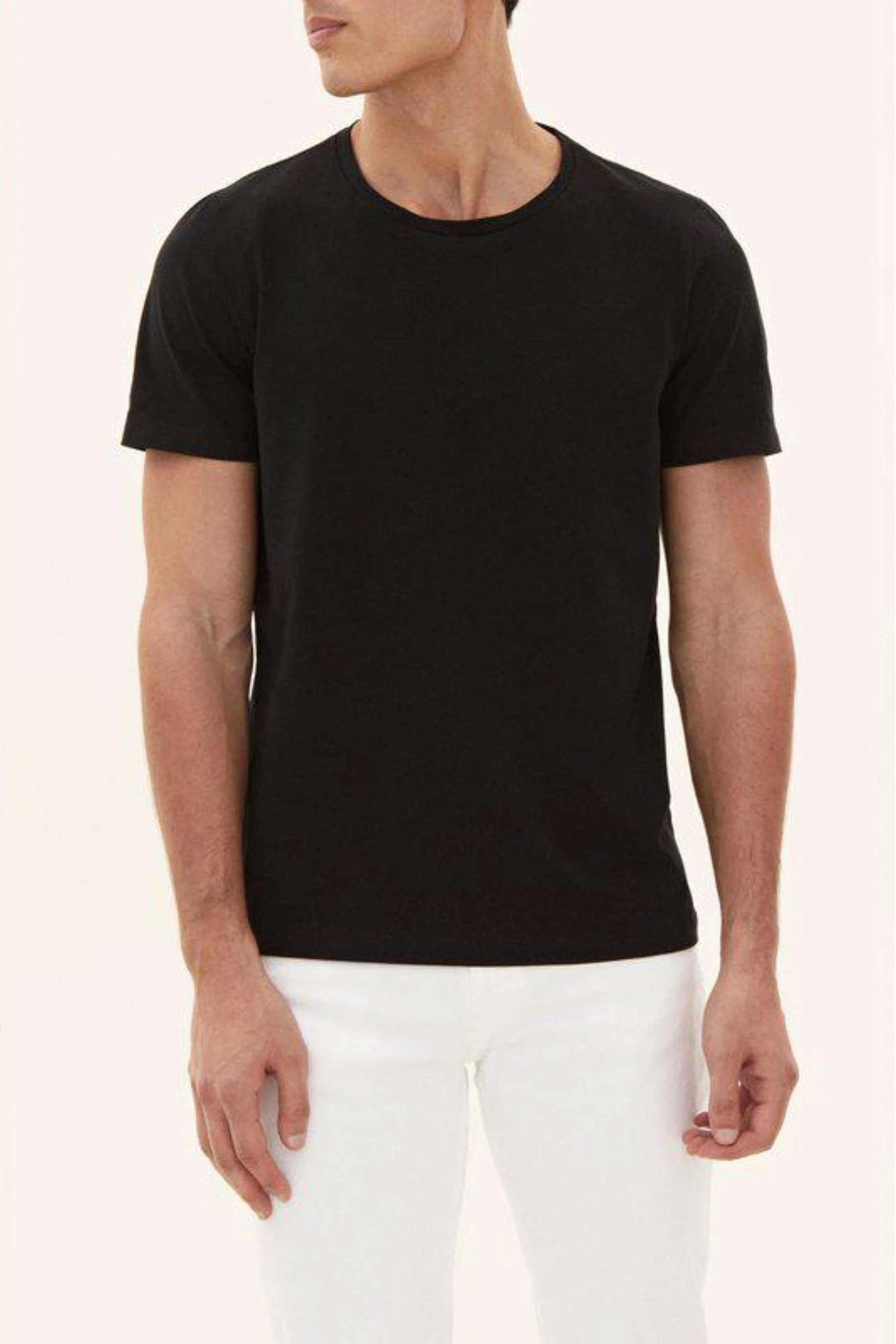 Kyran Cotton Stretch Slim Fit T-Shirt Black - Image 2