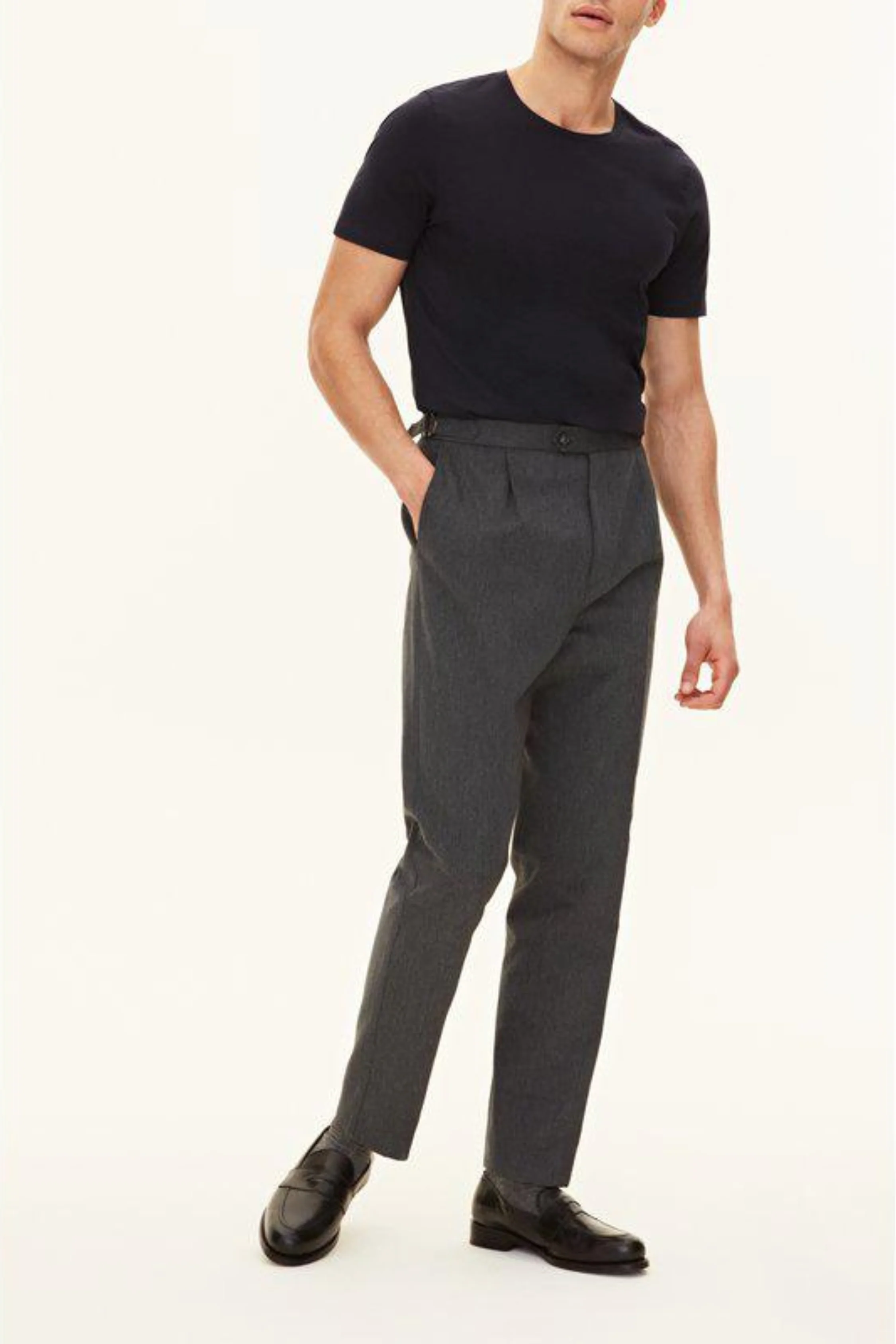 Kyran Cotton Stretch Slim Fit T-Shirt Blue - Image 3