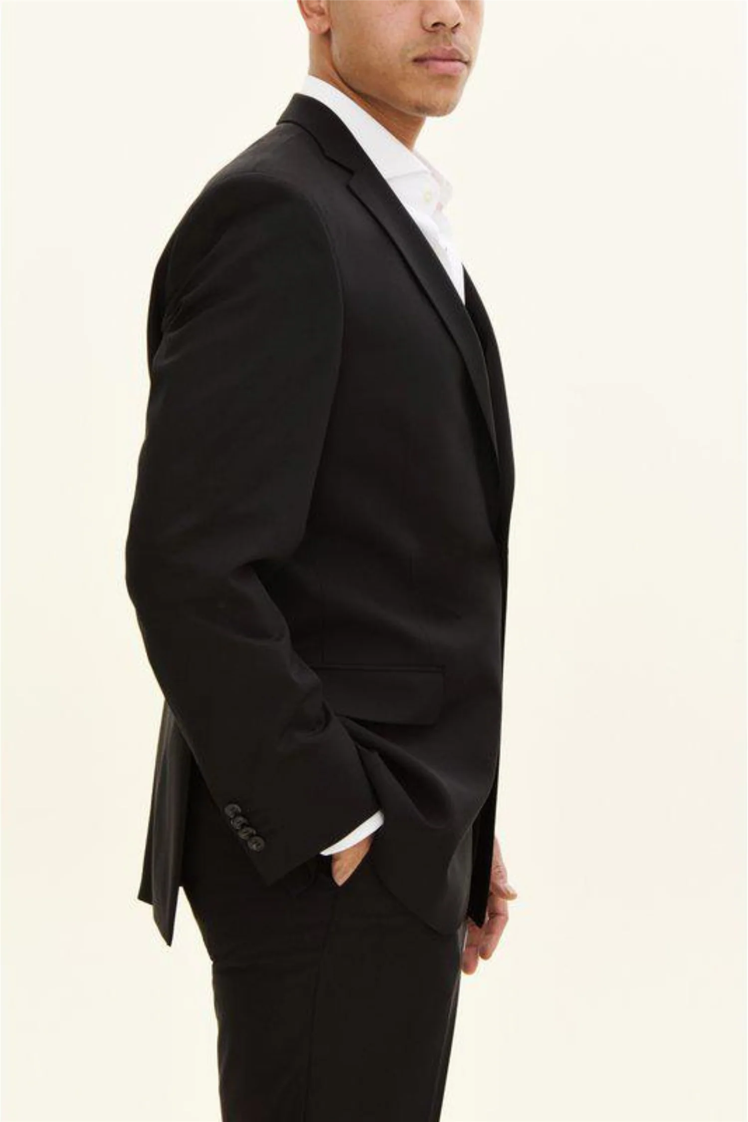 Joel Wide Fit Blazer Black - Image 4