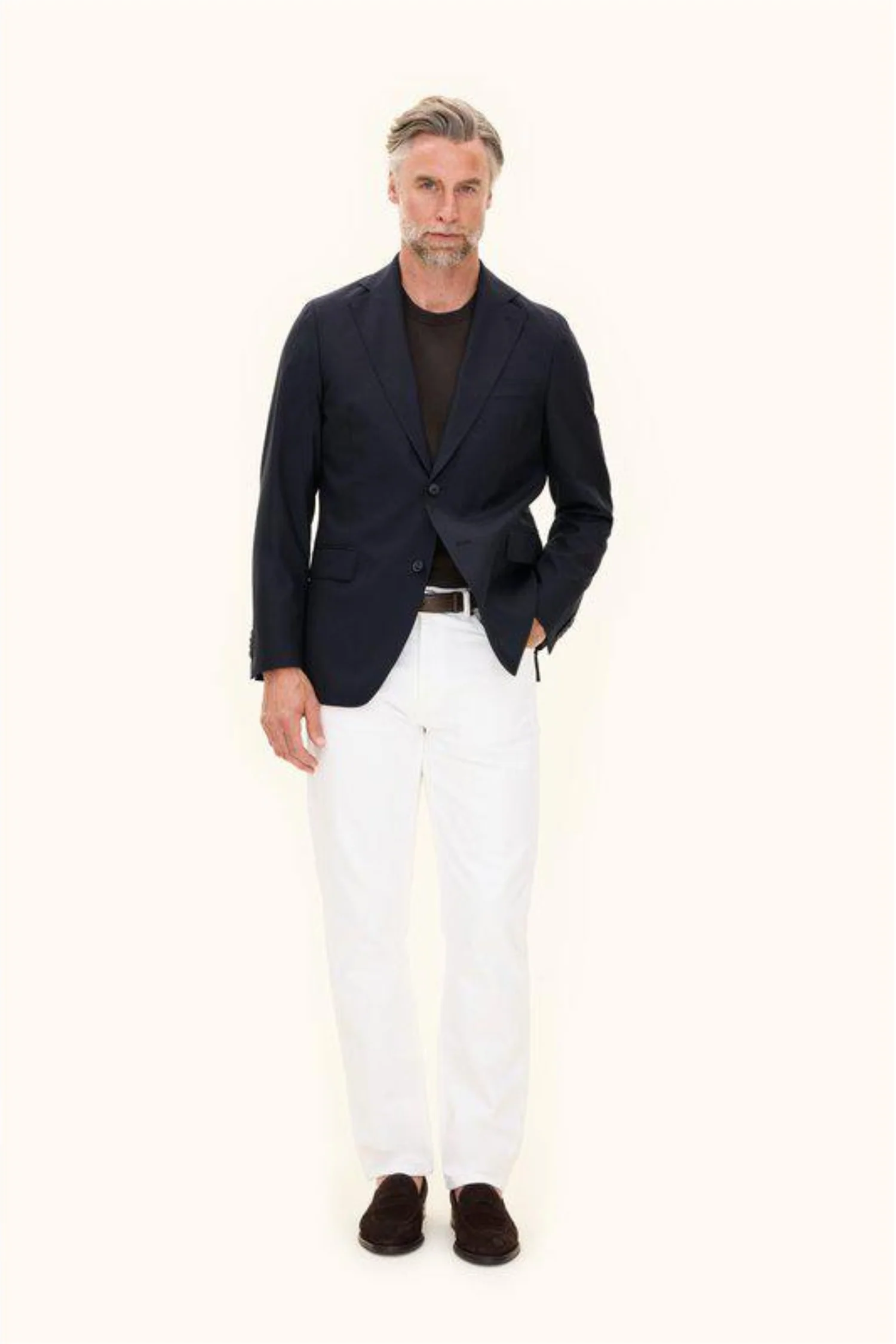 Fogerty Regular Fit Wool Blazer Navy - Image 3