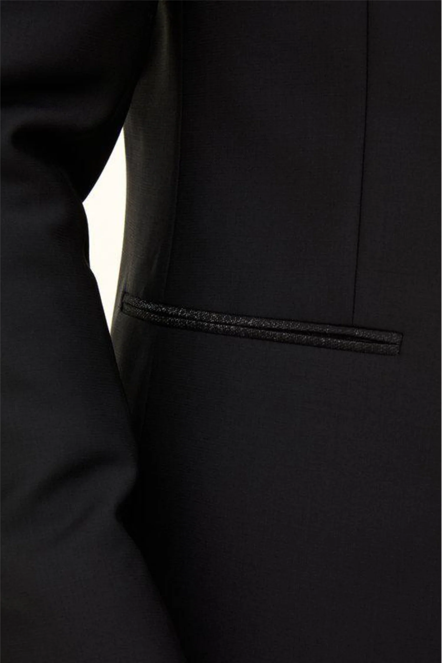 Figaro Regular Fit Tuxedo Blazer Black - Image 7