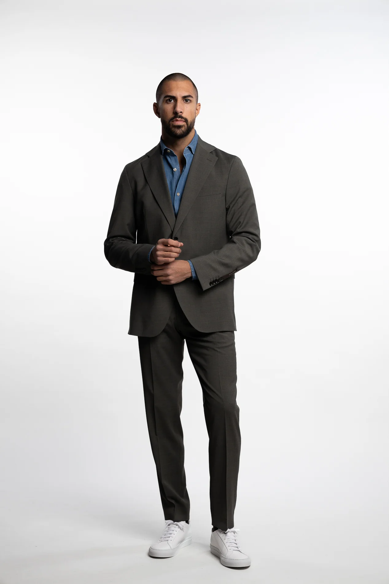 Denz Wool/Stretch Trousers Green Swing - Image 6