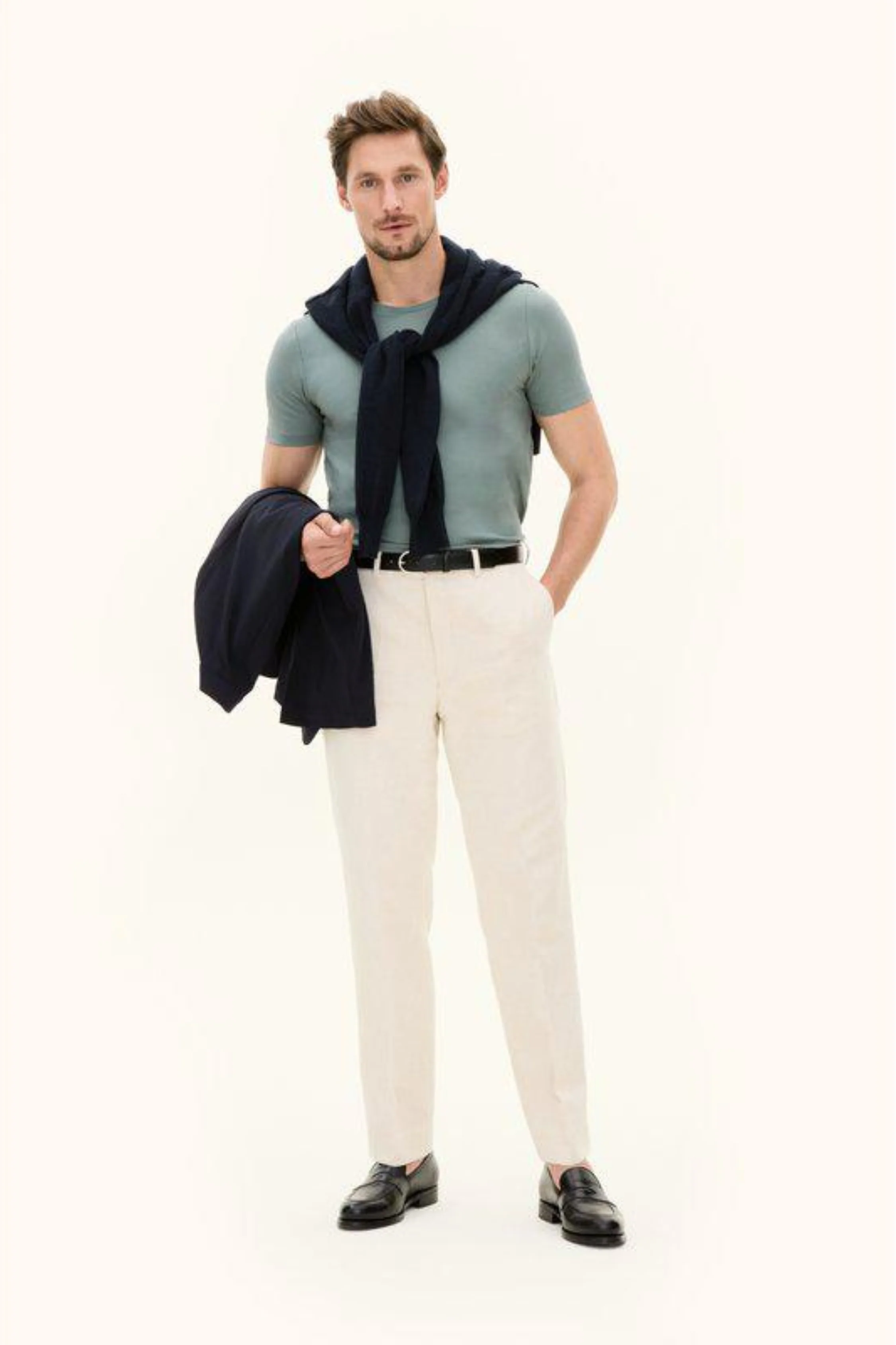 Kyran Cotton Stretch Slim Fit T-Shirt Balsam Green - Image 2