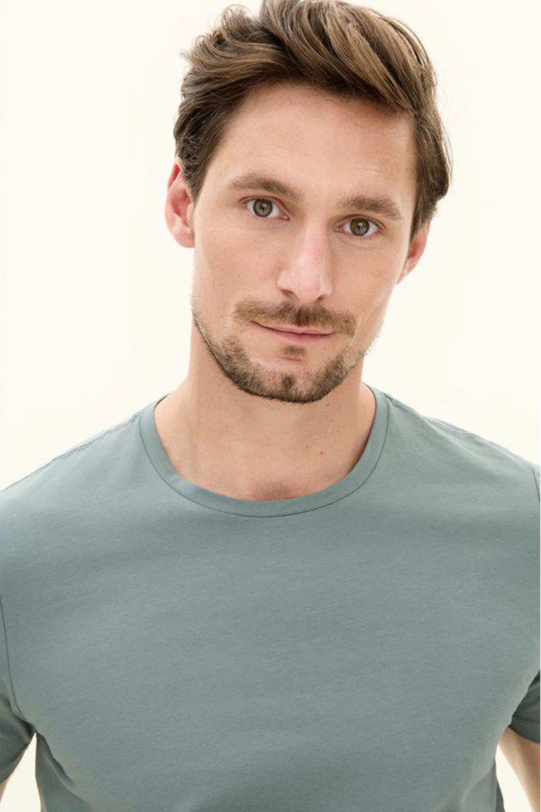 Kyran Cotton Stretch Slim Fit T-Shirt Balsam Green - Image 3