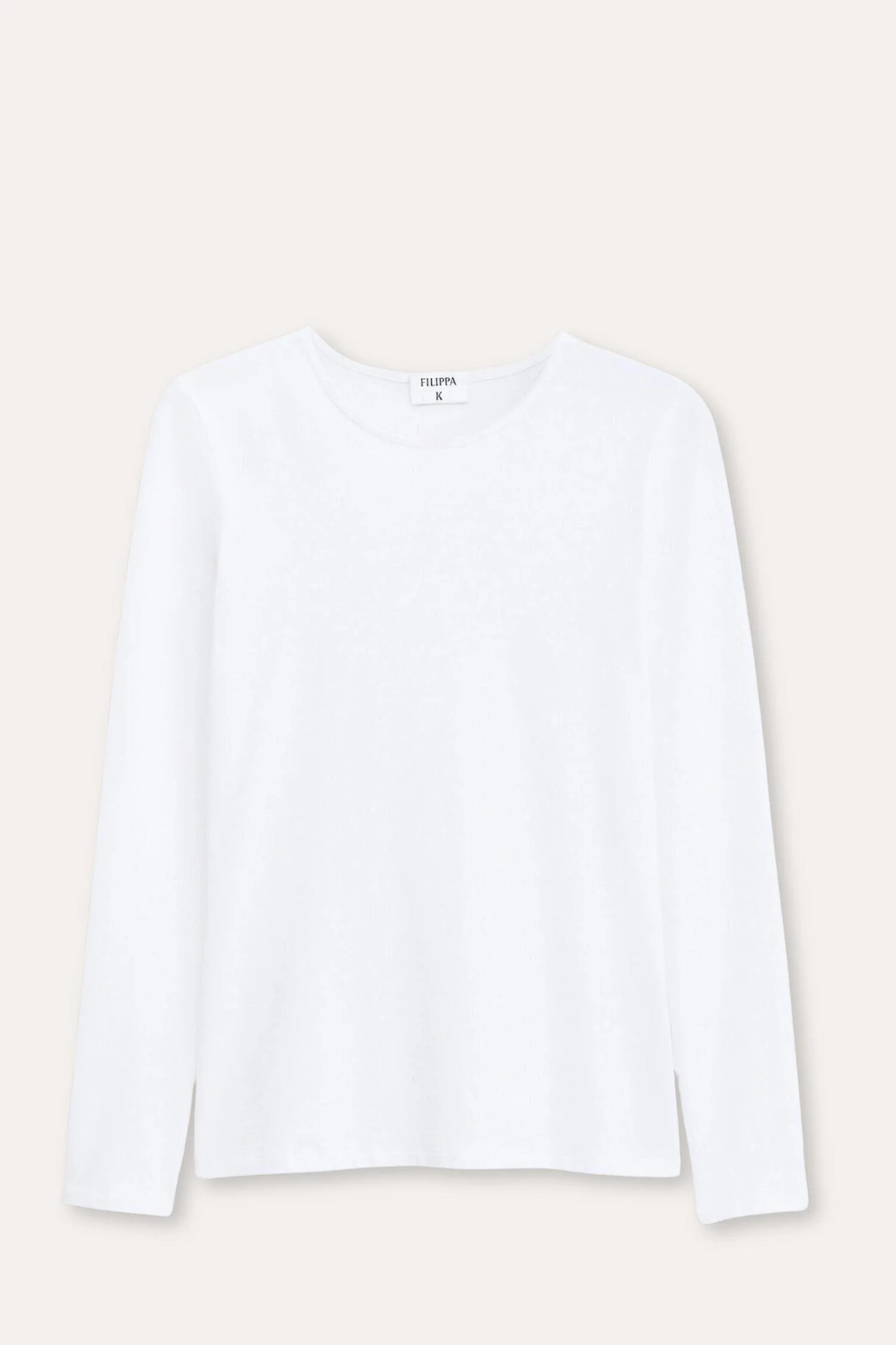 Cotton Stretch Long Sleeve- White