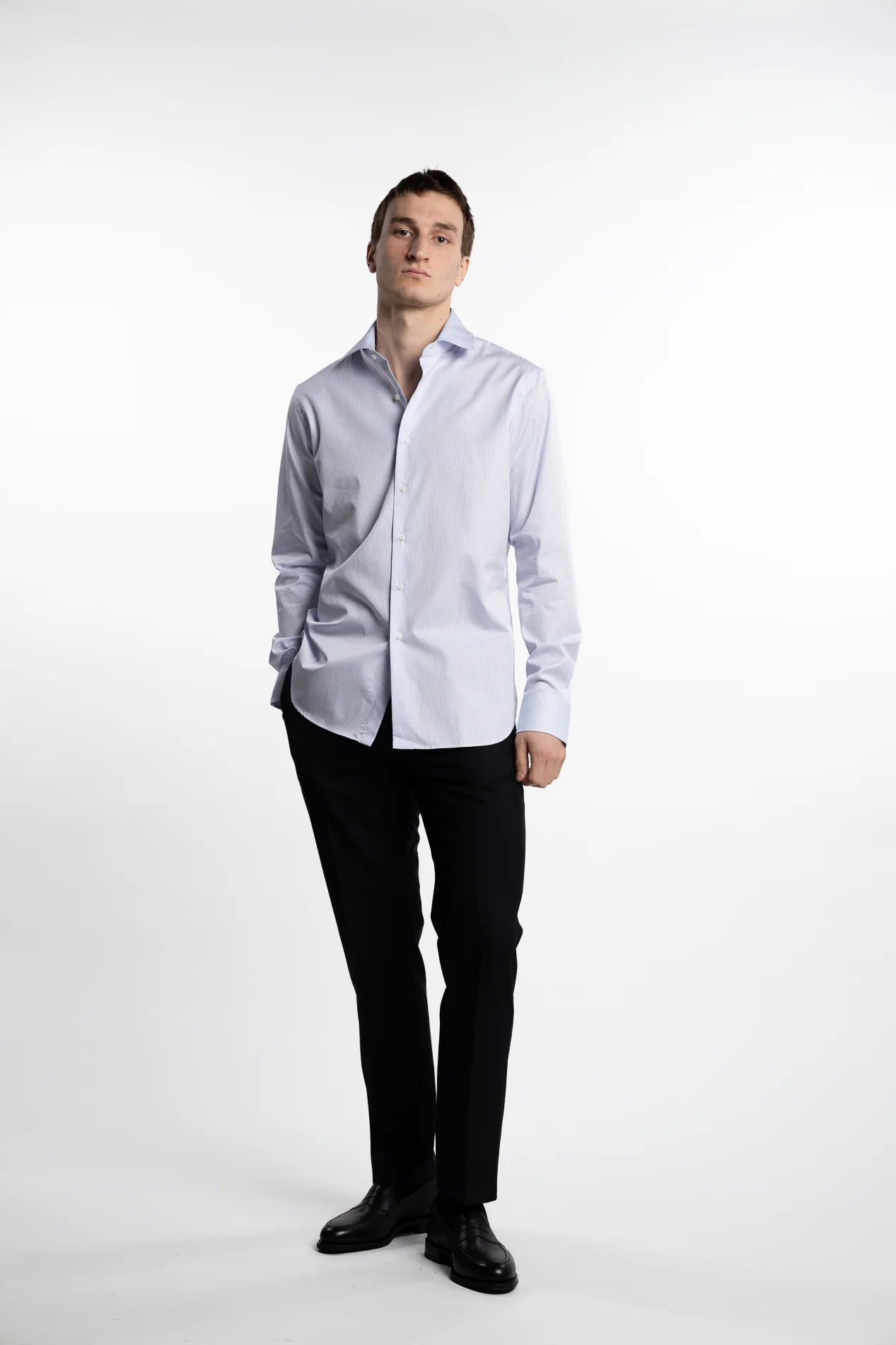 Cotton Shirt Blue Stripe