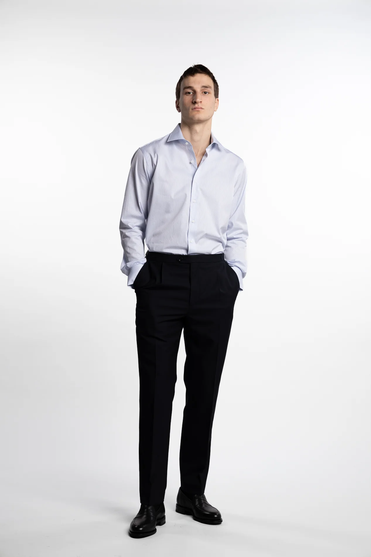 Cotton Shirt Blue Stripe - Image 6