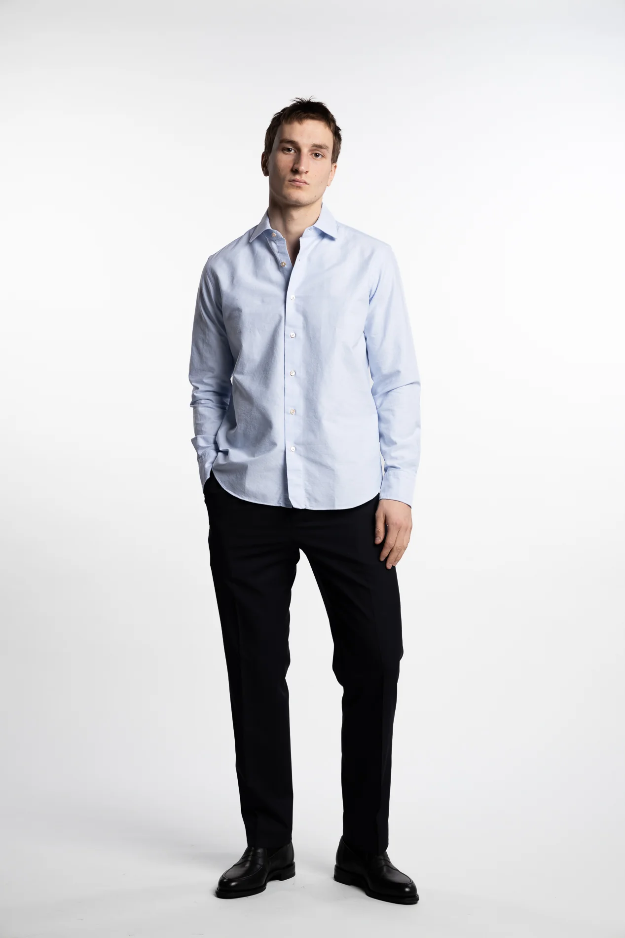 Cotton Oxford Shirt Light Blue