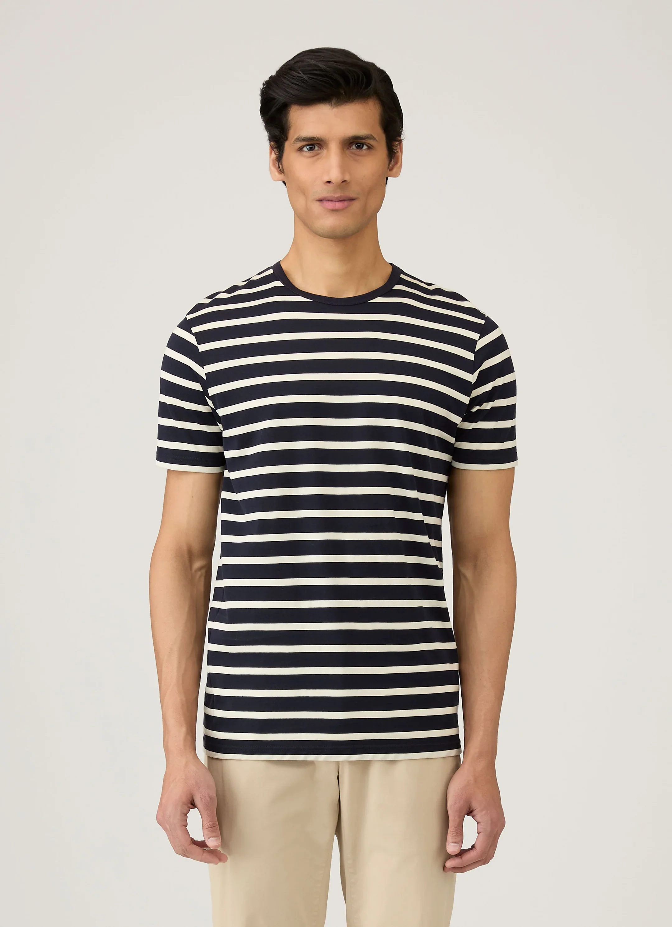 Classic T-Shirt Navy/Ecru - Image 2