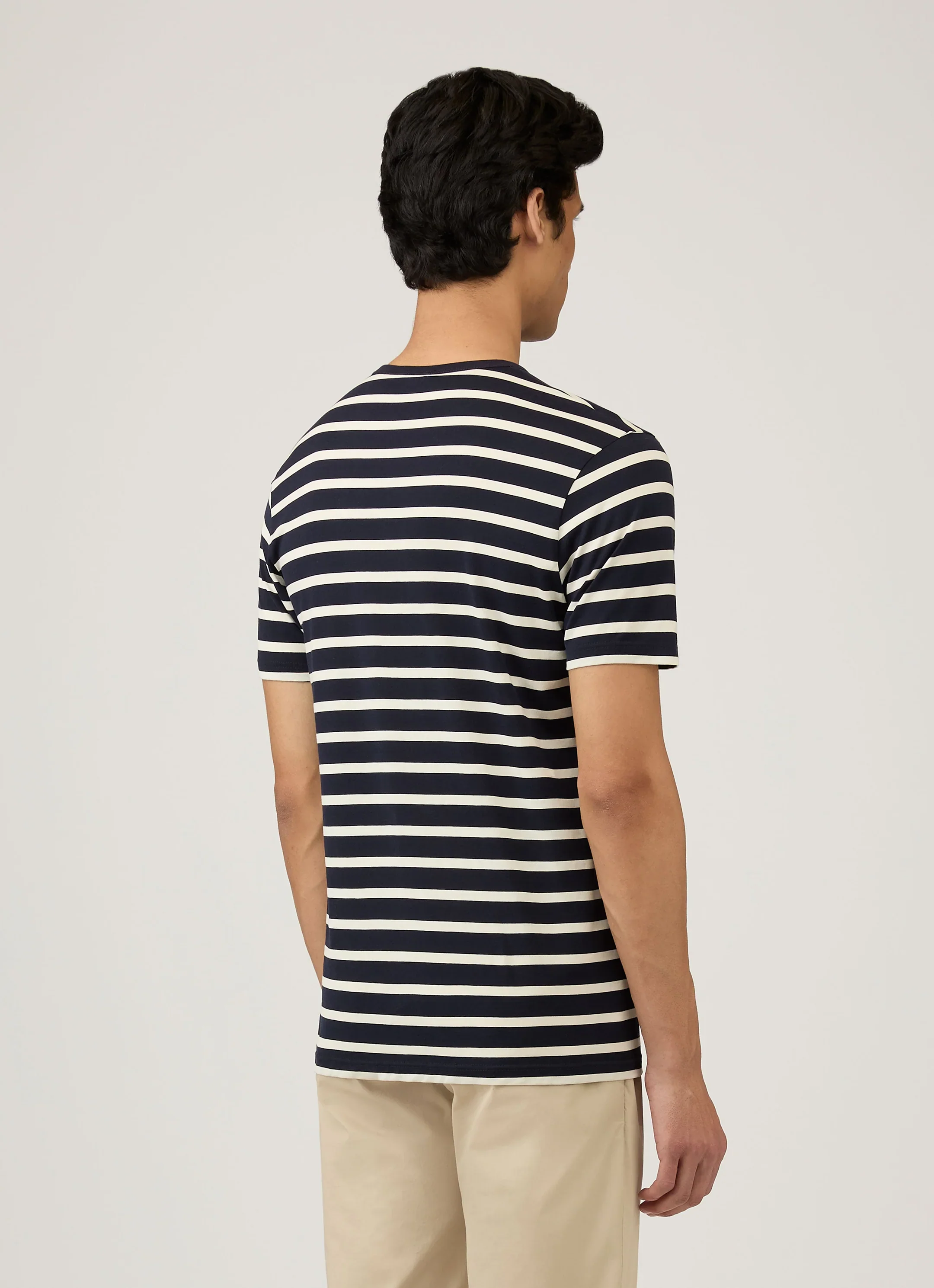 Classic T-Shirt Navy/Ecru - Image 5