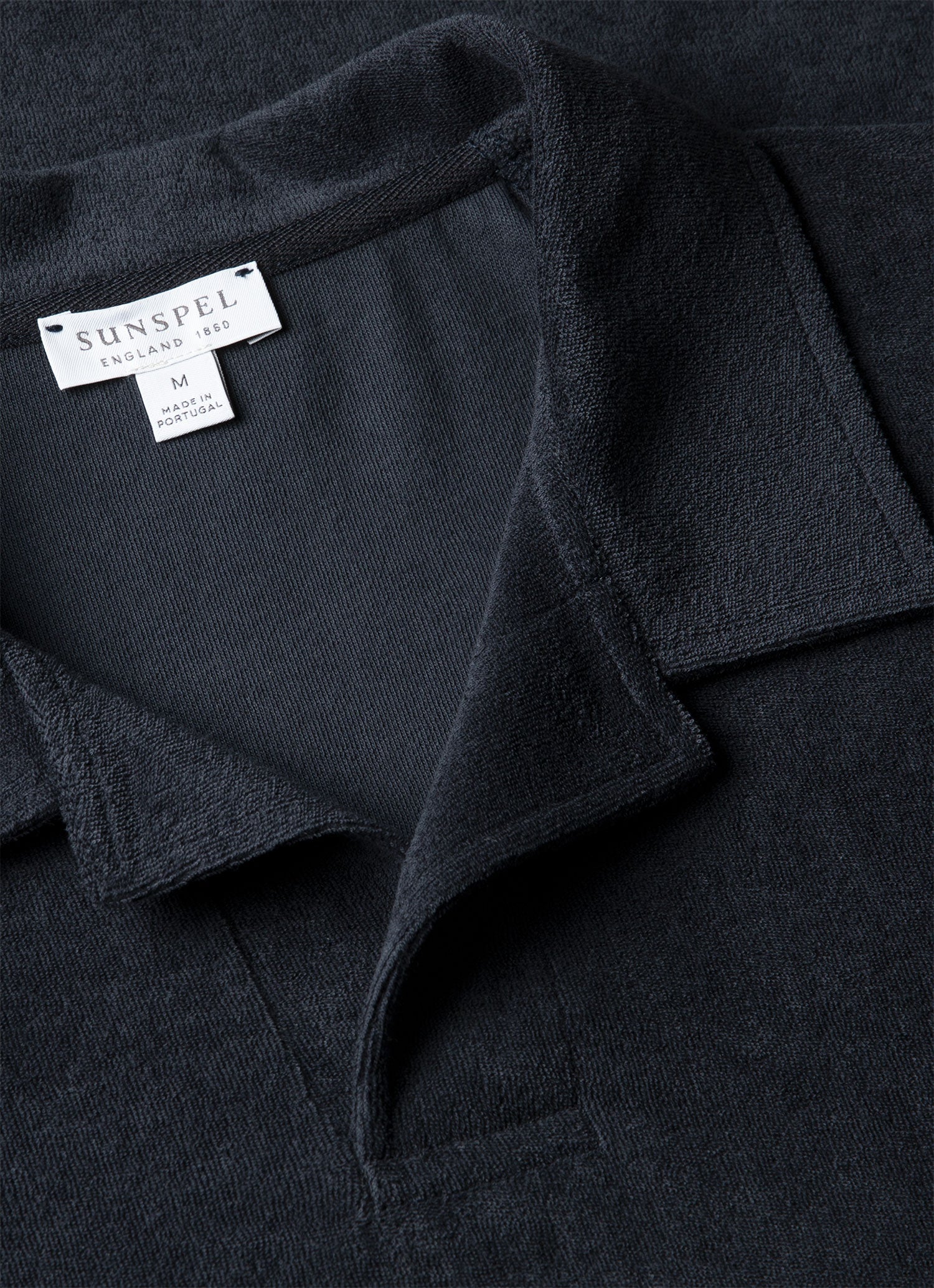 SS Towelling Polo Shirt Navy - Image 4