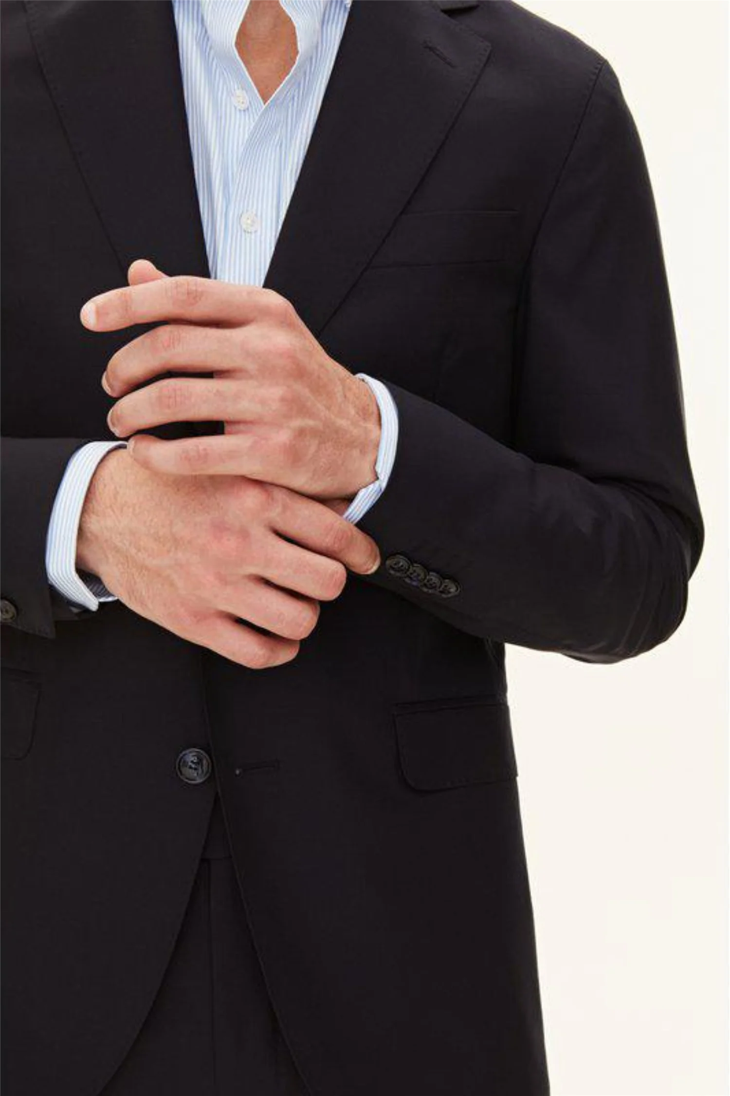 Ego Slim Fit Wool Blazer Navy - Image 5