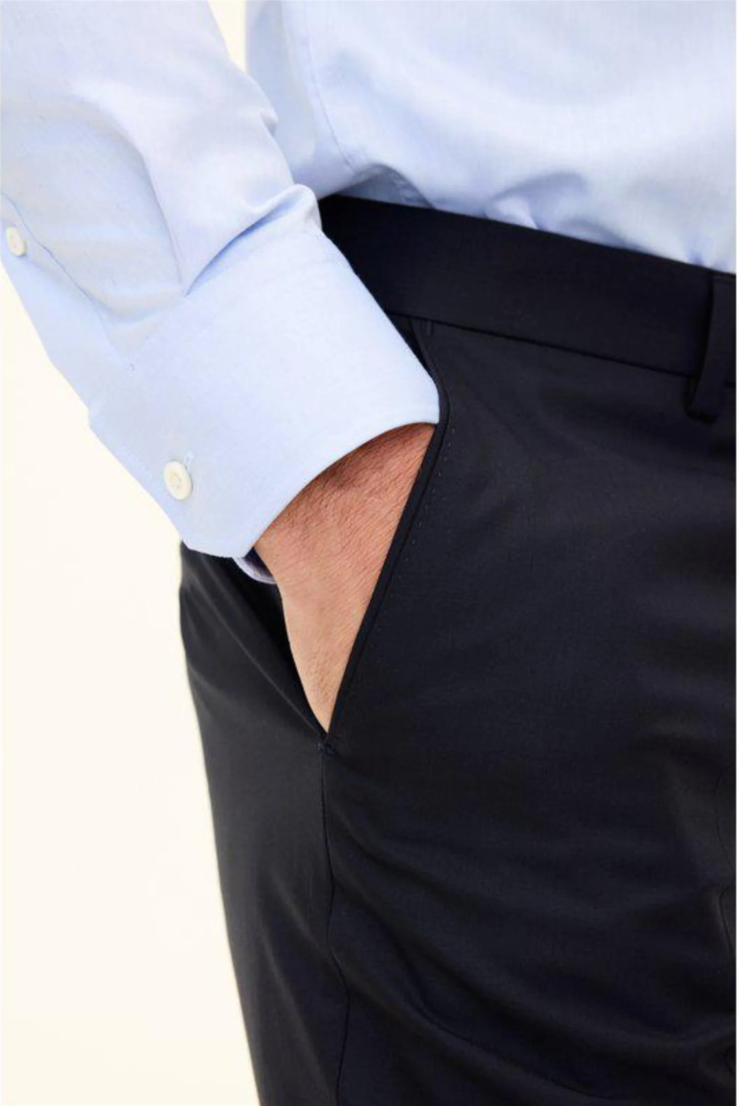 Dandy Regular Fit Wool Trousers Navy - Image 5