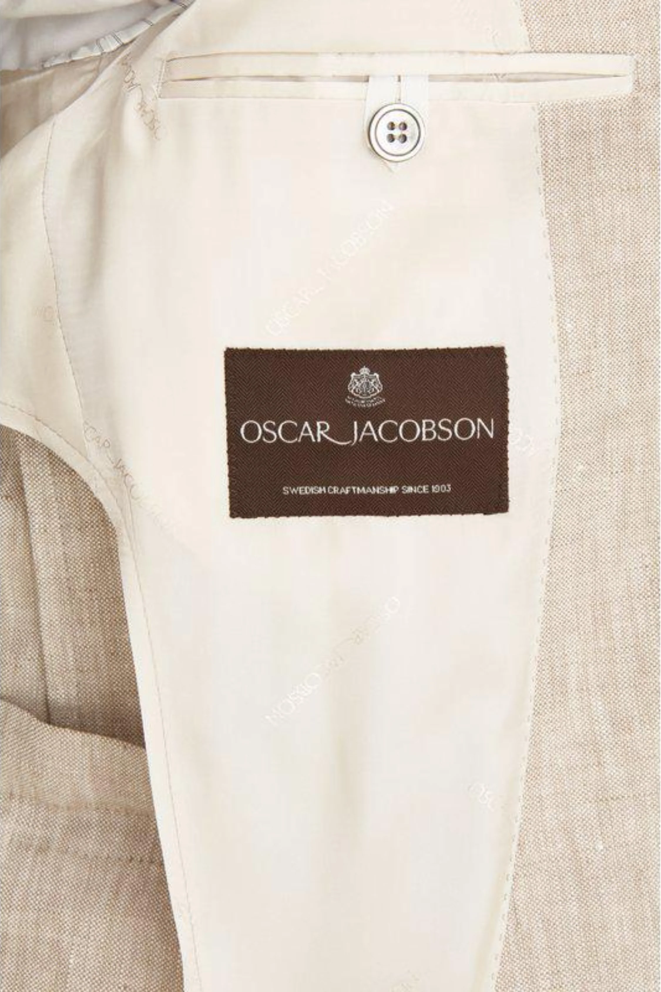 Ferry Regular Fit Soft Linen Blazer Trench Beige - Image 4