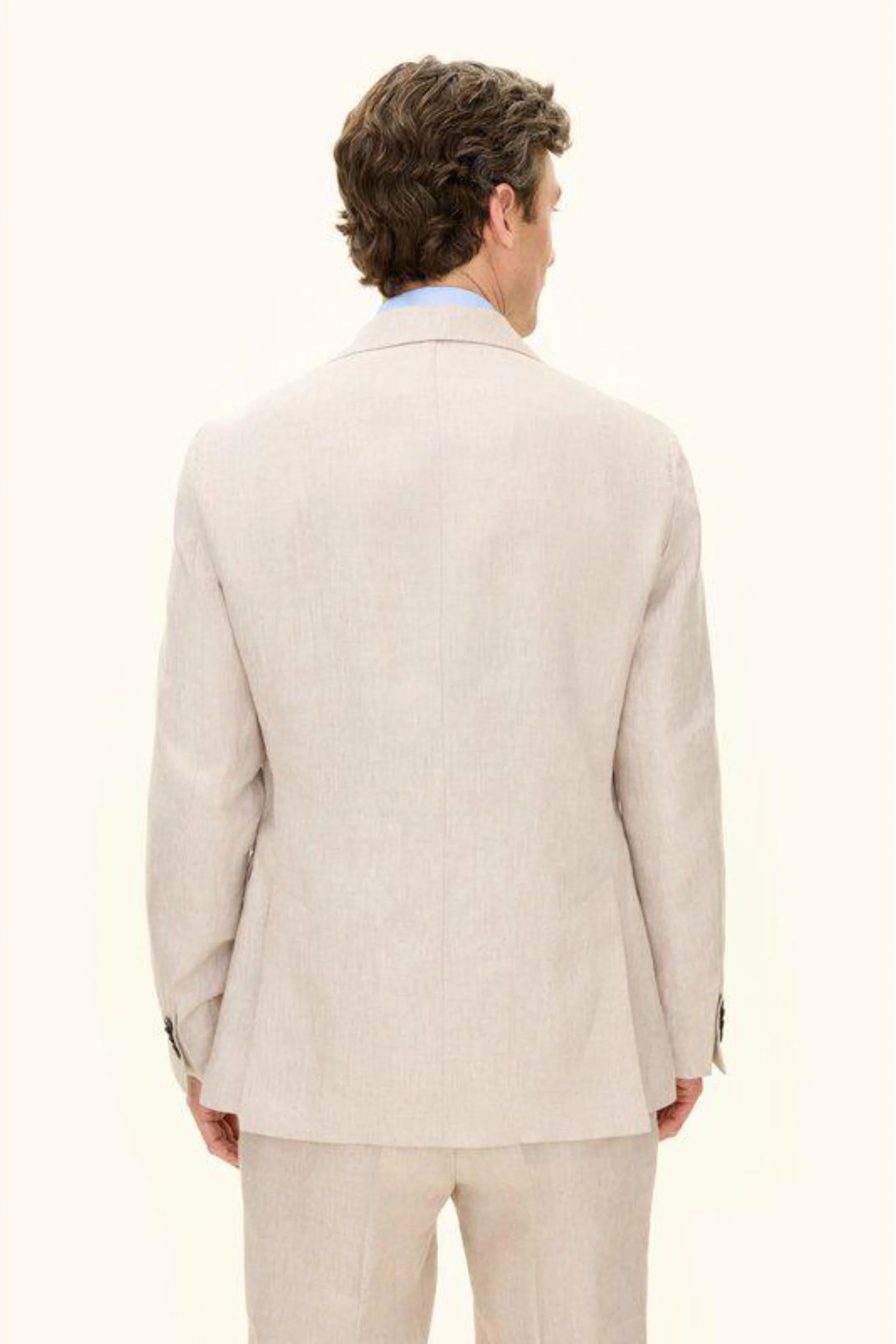 Ferry Regular Fit Soft Linen Blazer White Grass - Image 6