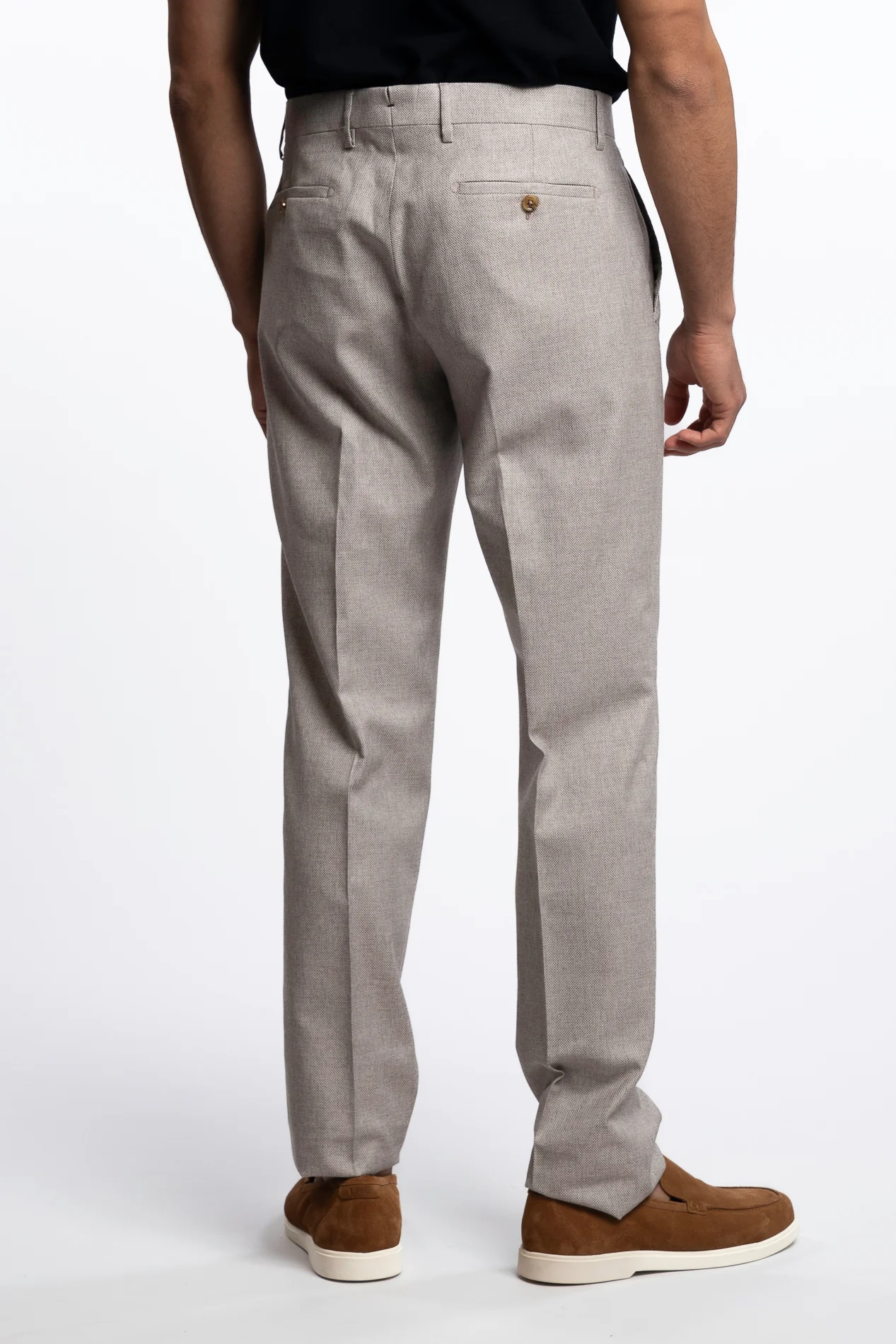 Vulcano Virgin Wool/Cotton Chinos Desert - Image 3
