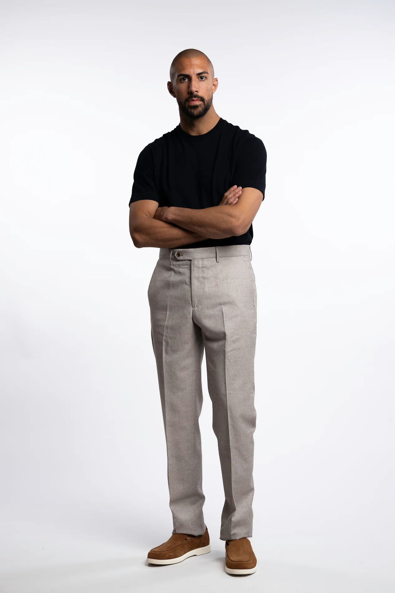 Vulcano Virgin Wool/Cotton Chinos Desert - Image 4