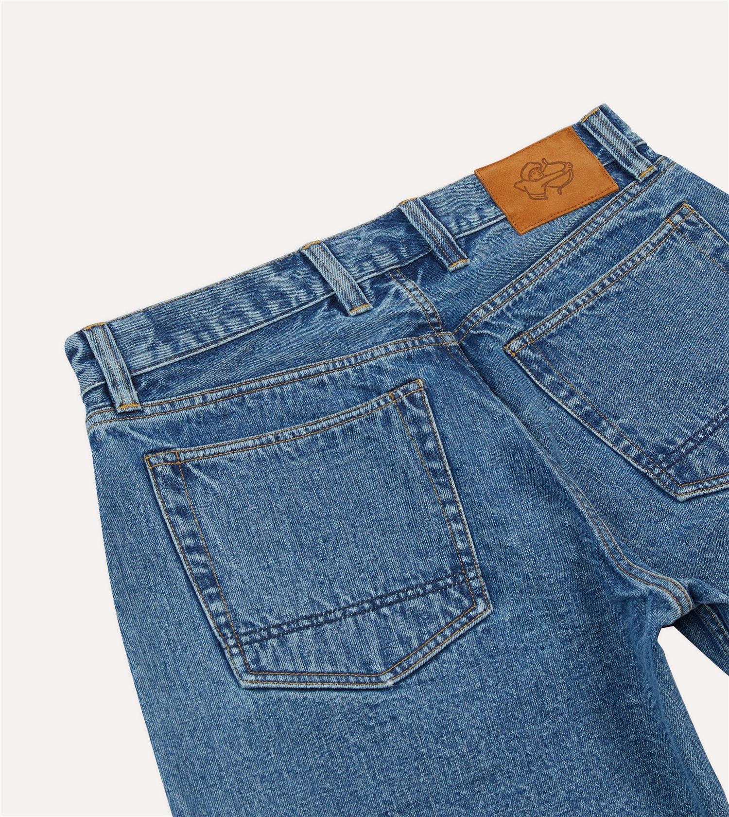 Natural Indigo 5-Pocket Short Stone Wash - Image 3
