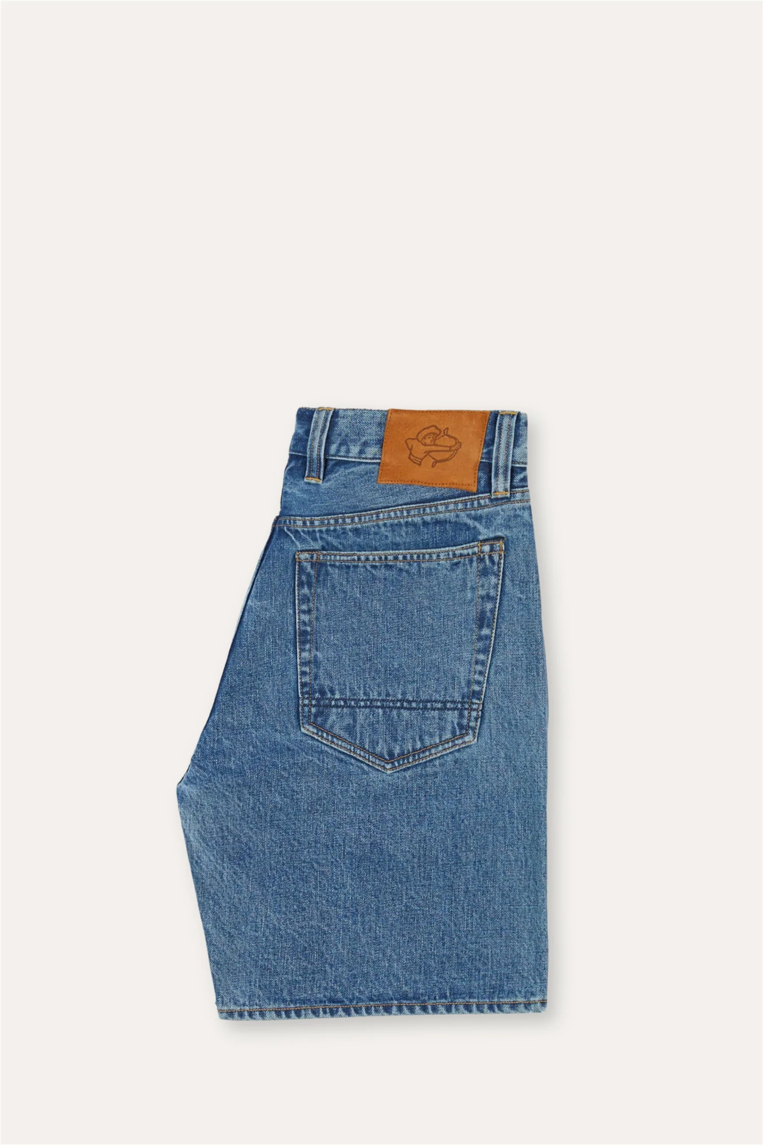Natural Indigo 5-Pocket Short Stone Wash - Image 5