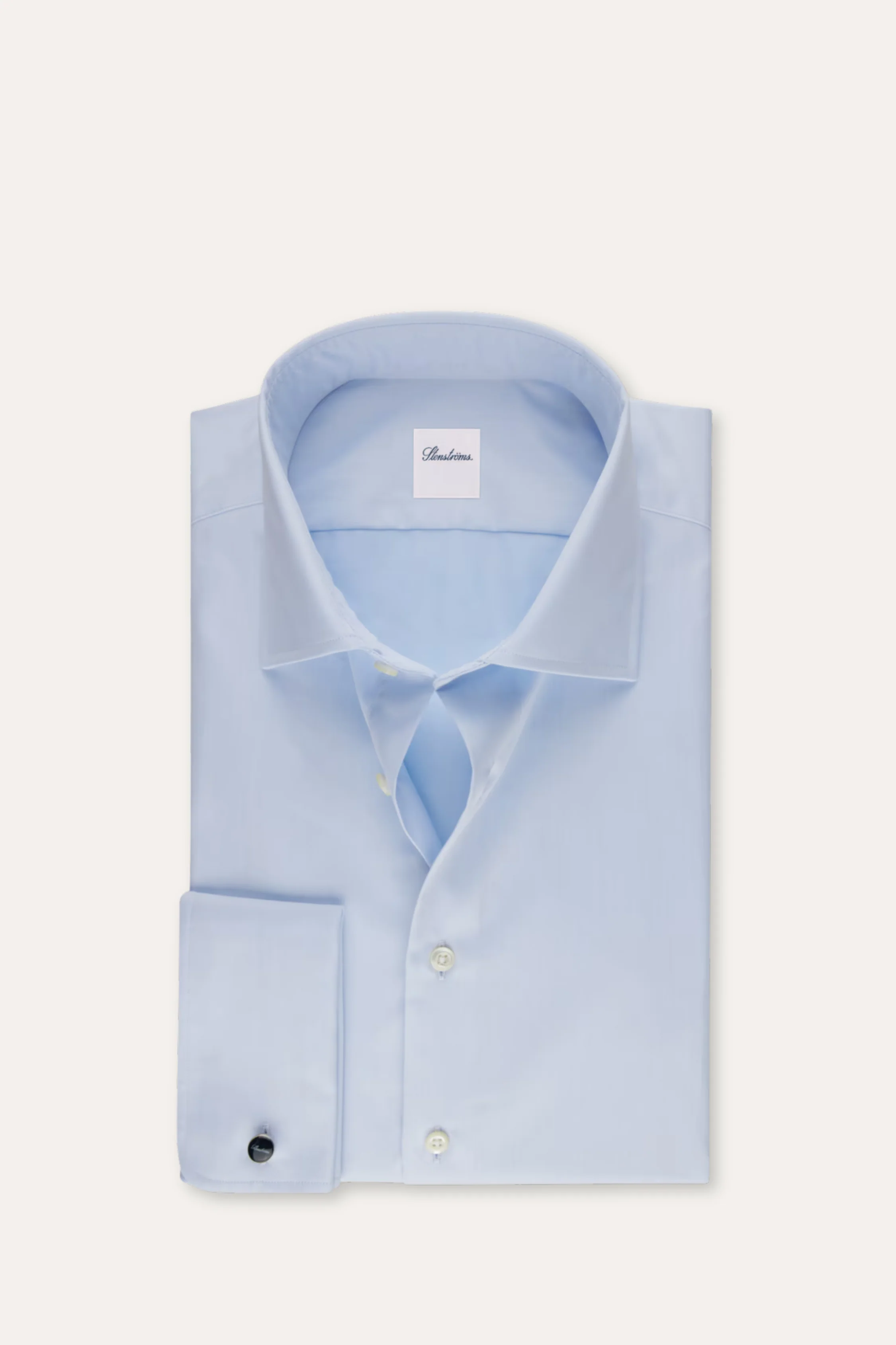 Slimline Twill Shirt French Cuffs Light Blue