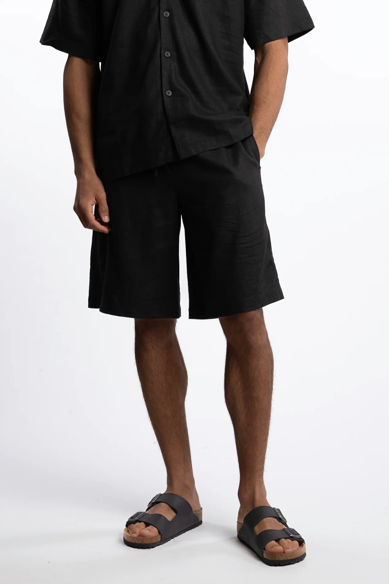 Lian Linen Shorts Black