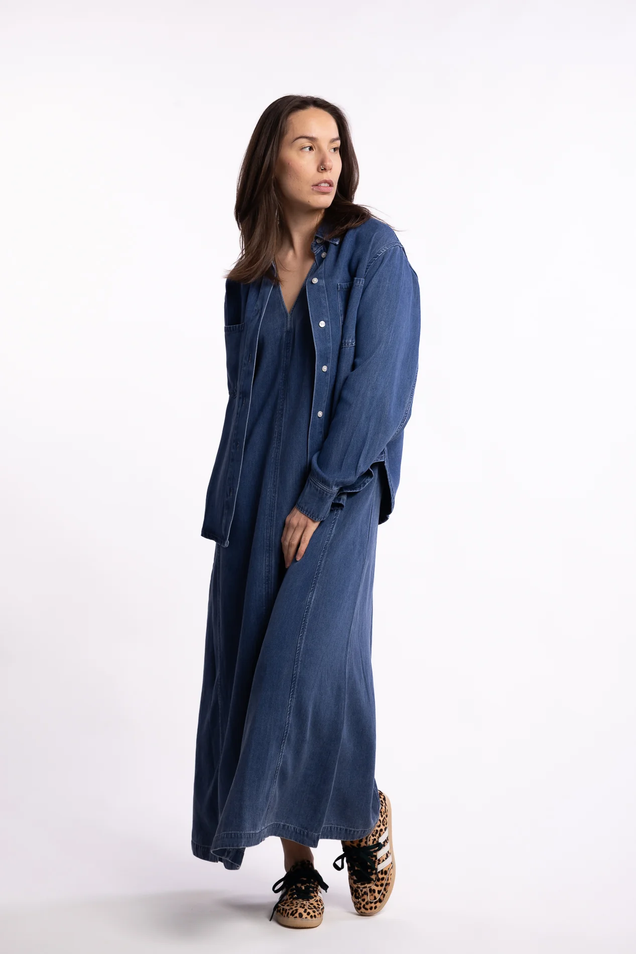 Saskylar Dress 15645 - Medium Denim Blue - Image 7