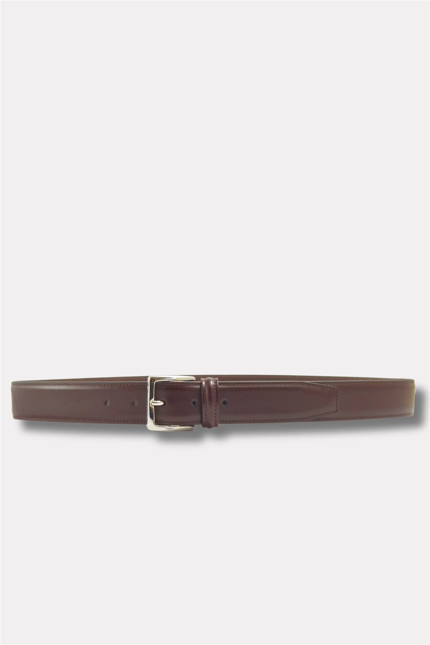 Classic Stitched Leather Belt Tan 3,5 cm