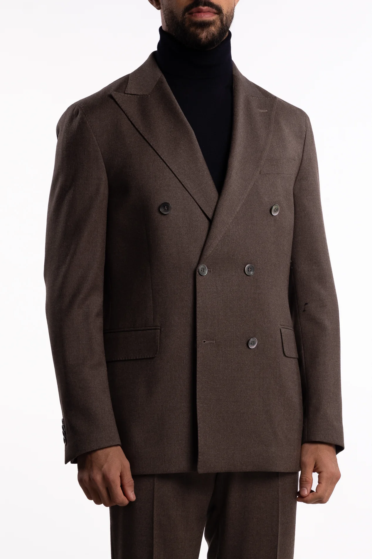 Farris Double Breasted Blazer Beige Melange