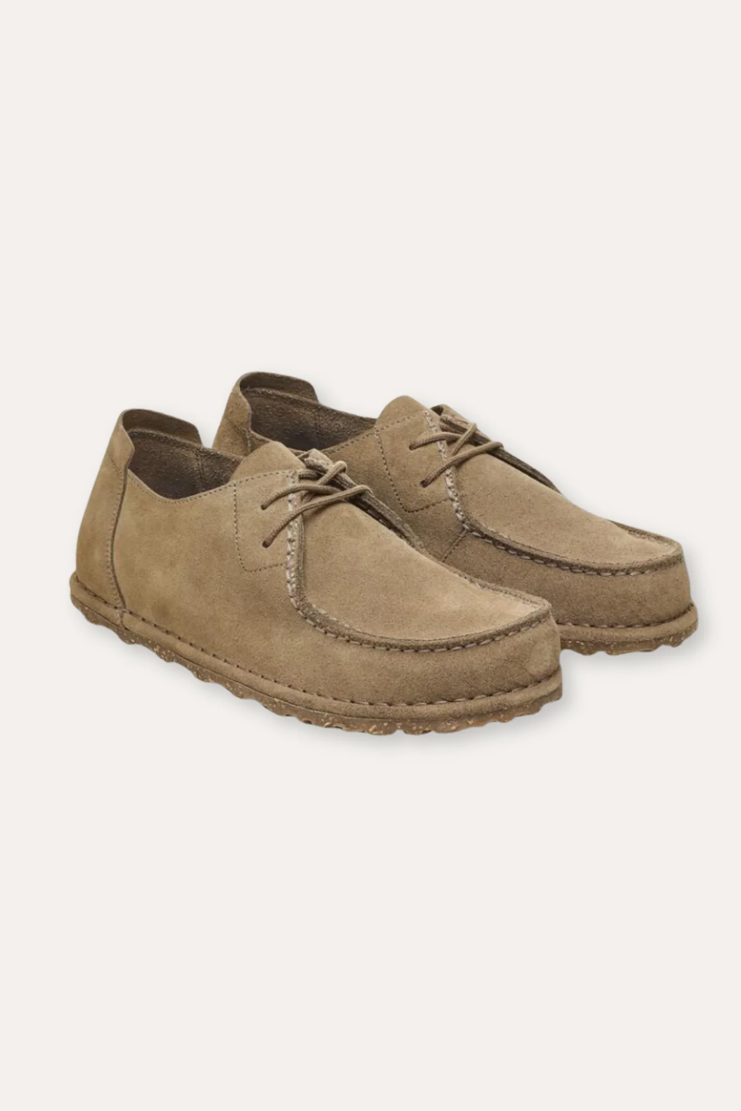 Women's Utti Lace Suede Leather Gray Taupe - Image 3