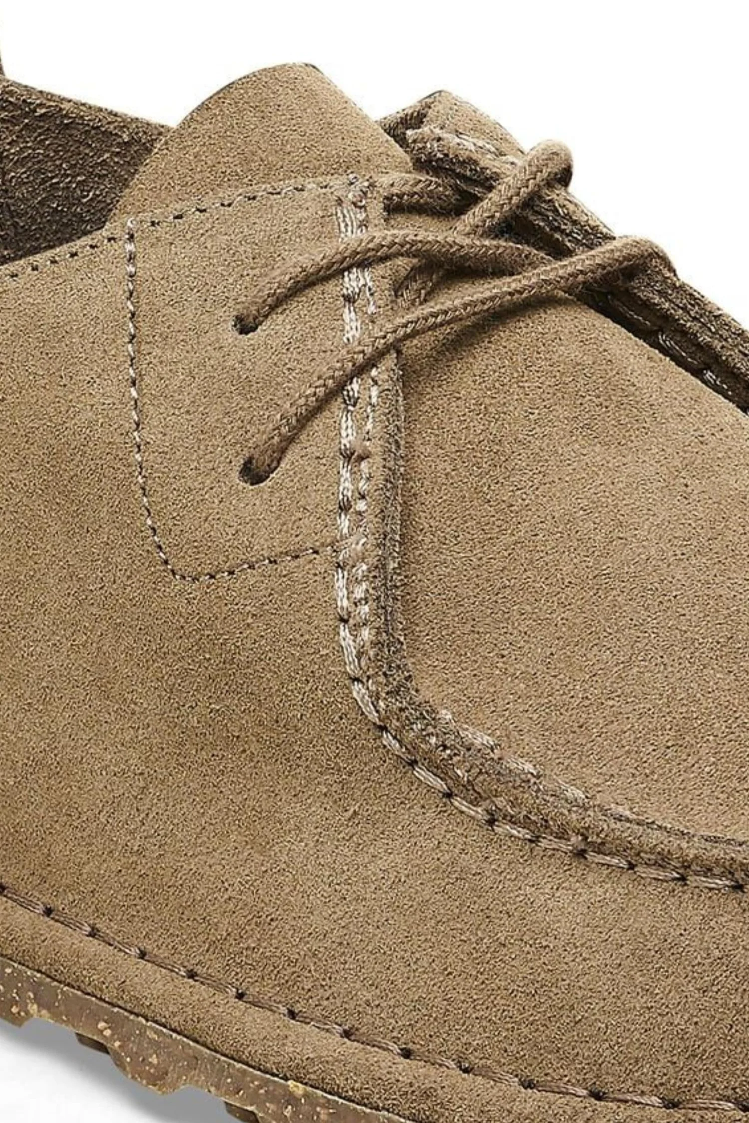 Women's Utti Lace Suede Leather Gray Taupe - Image 5