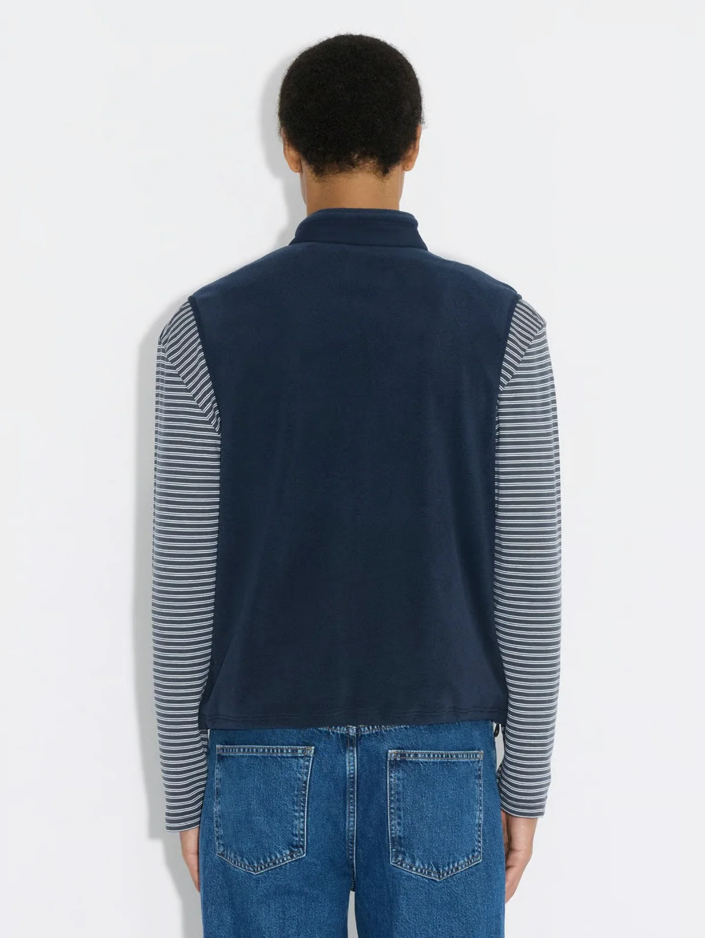Dovre Fleece Vest Dk. Navy - Image 3