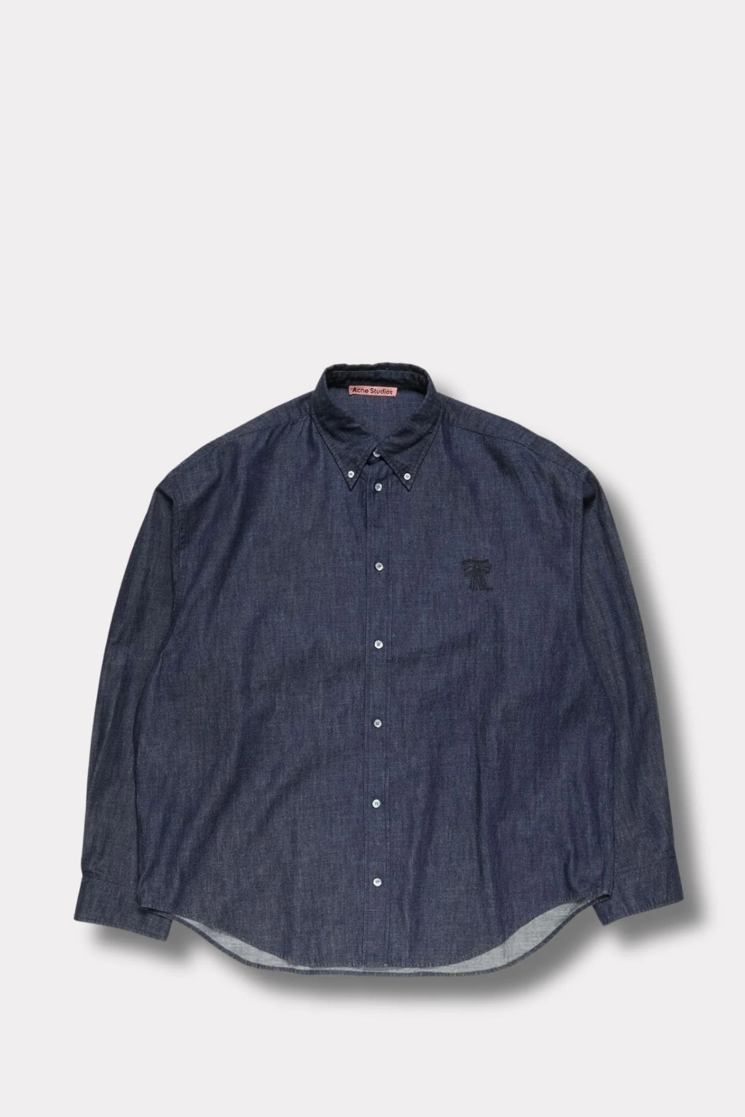Denim Button-Up Shirt Mid Blue