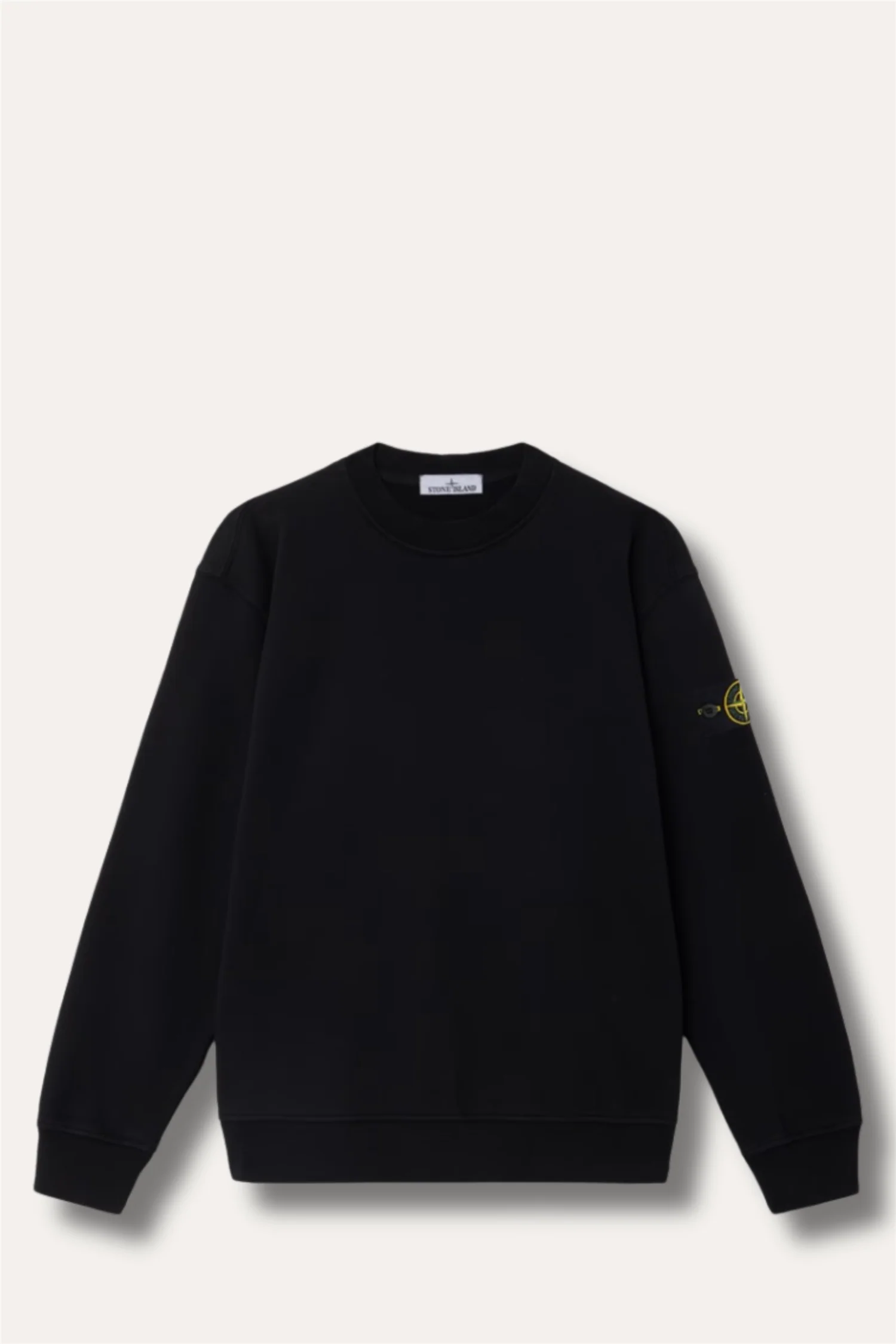 6100060 Organic Cotton Fleece Regular-fit Crewneck Black