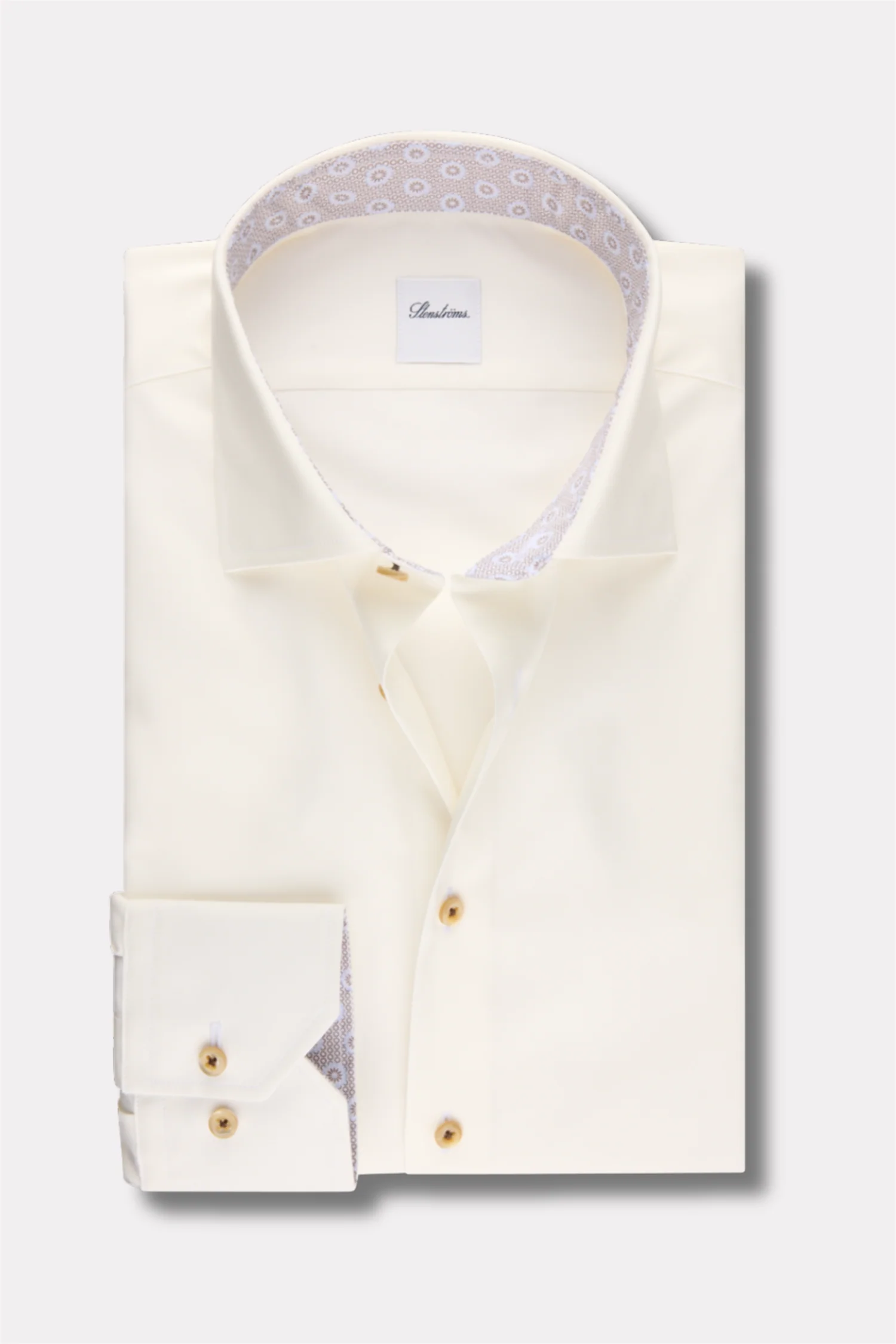 Slimline Twill Shirt Contrast Champagne
