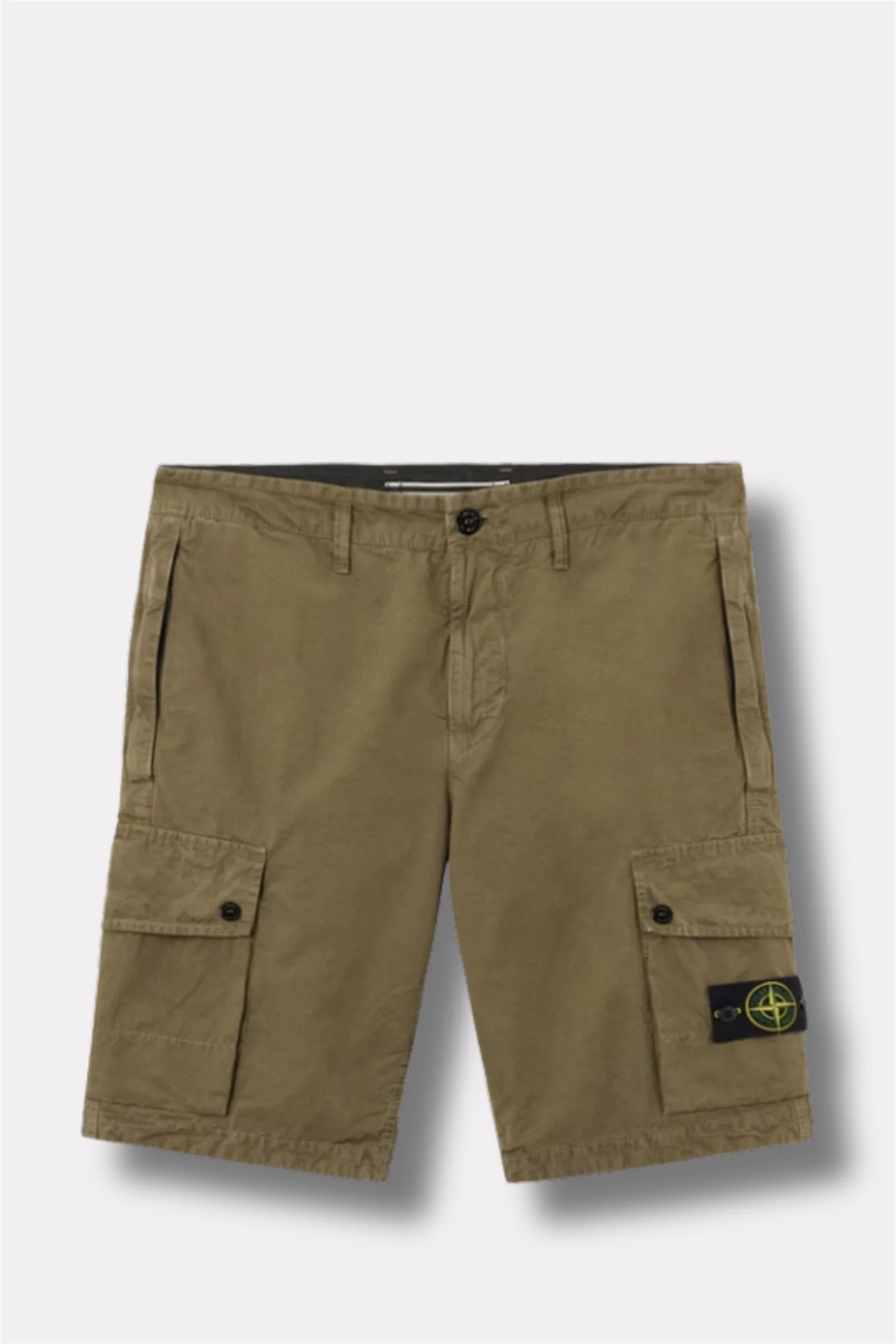 L100019 Brushed Organic Cotton Canvas Military Green 'Old' Effect
