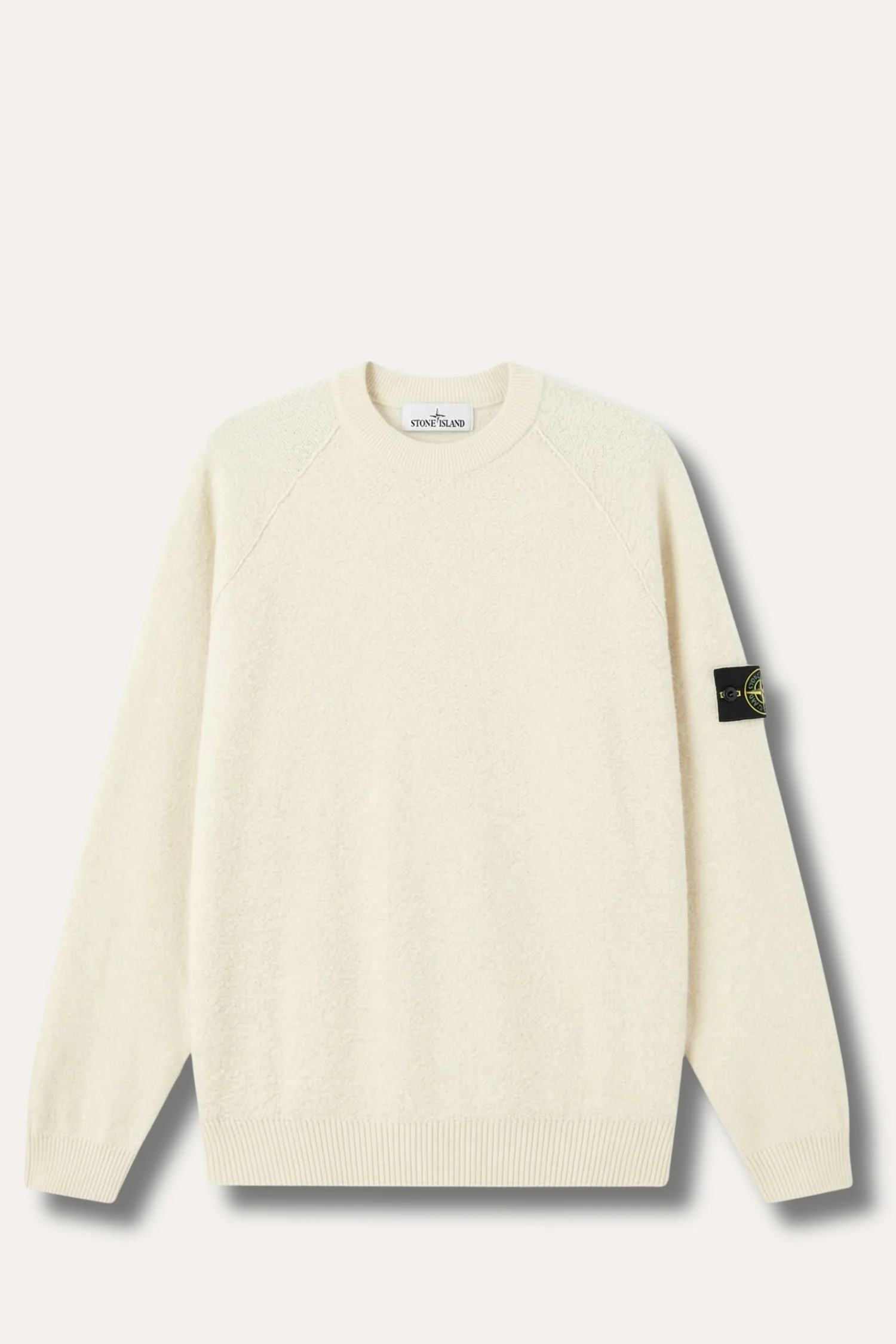Loose-Fit Crewneck Jumper With Raglan Sleeves Off-White