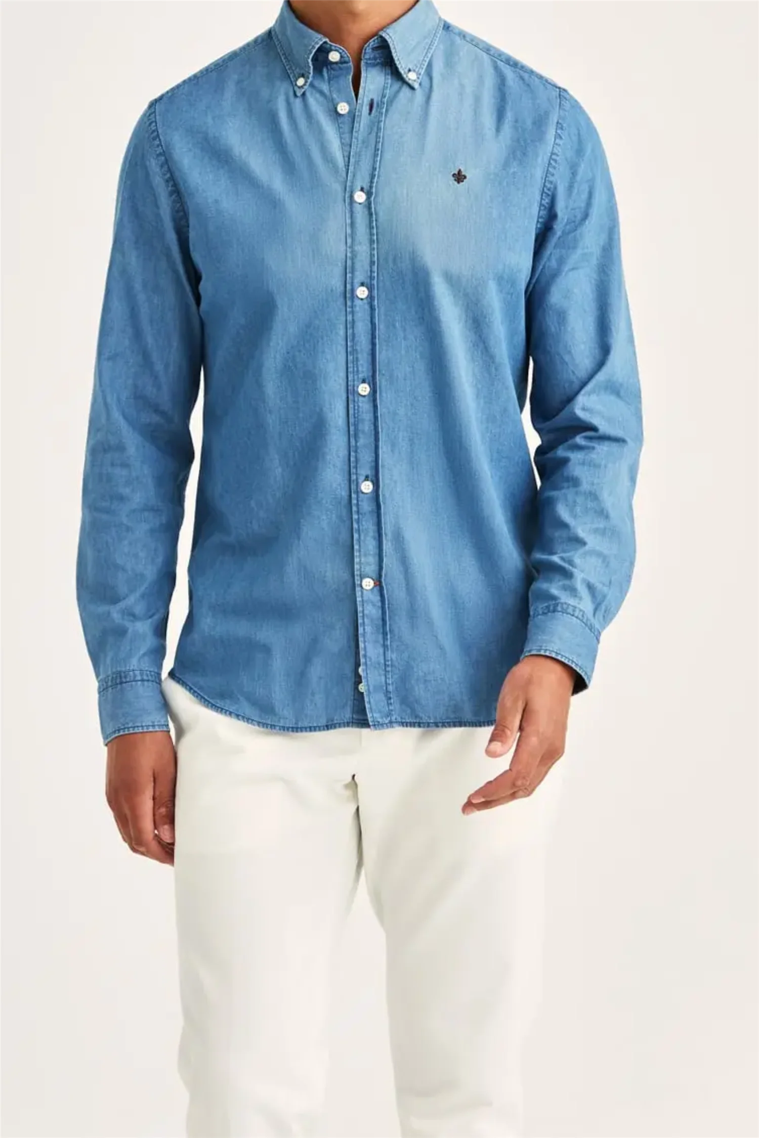 Light Denim Shirt Slim Fit Blue