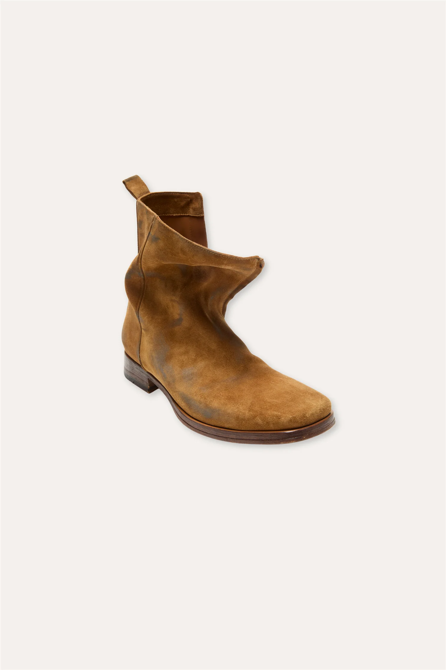 Suede Ankle Boots Sand Beige - Image 3