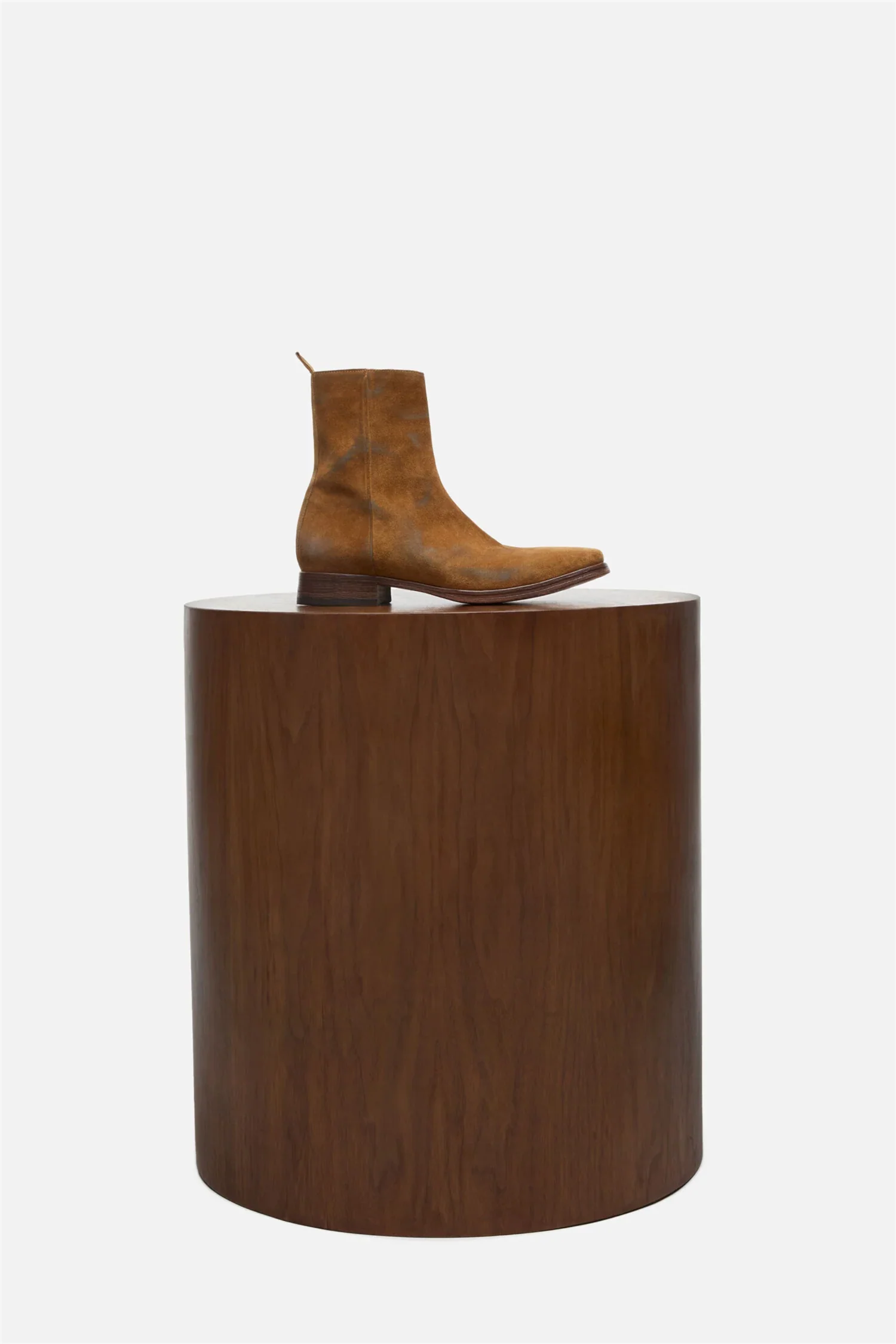 Suede Ankle Boots Sand Beige - Image 4