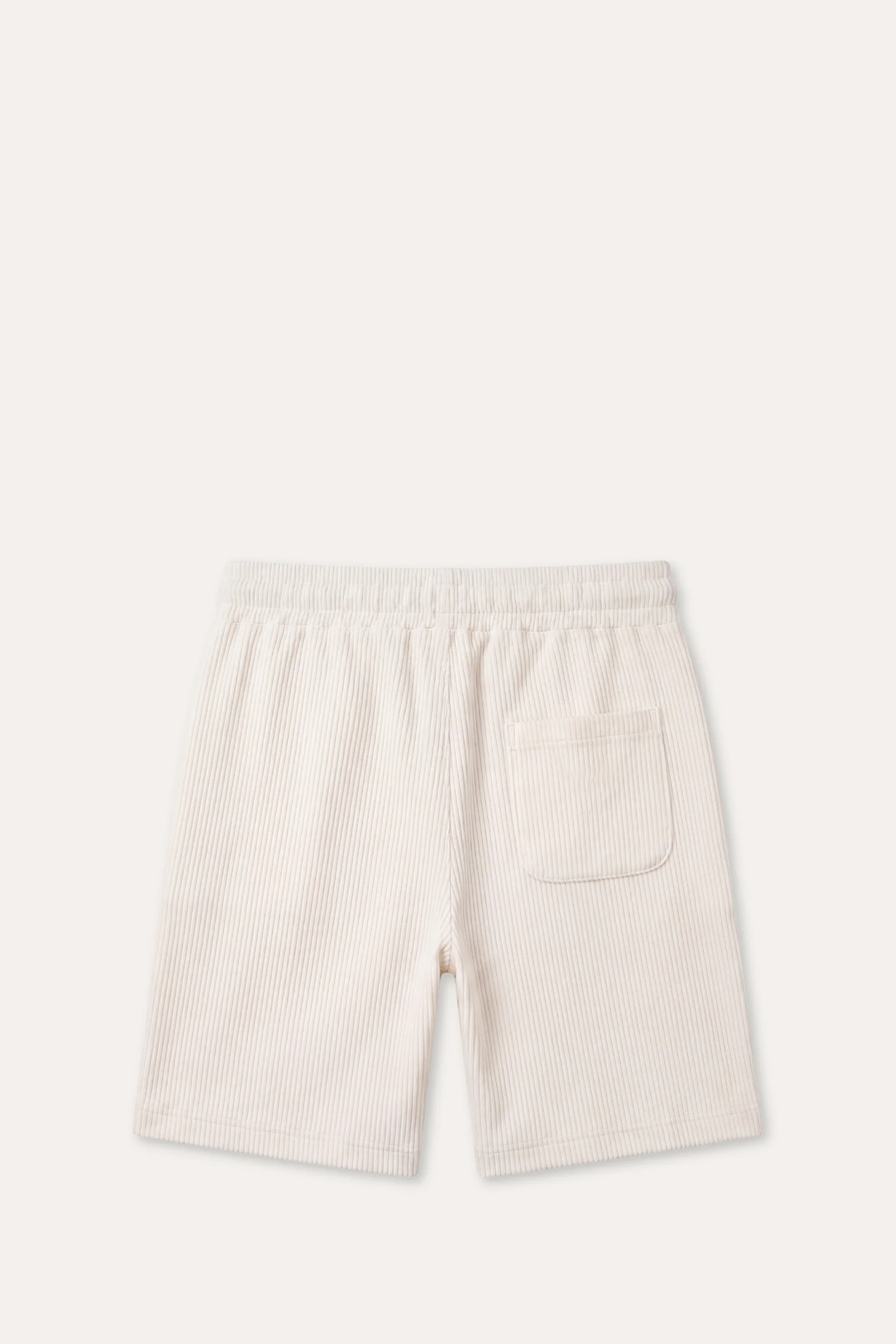 Rib Cotton Shorts Off White - Image 2