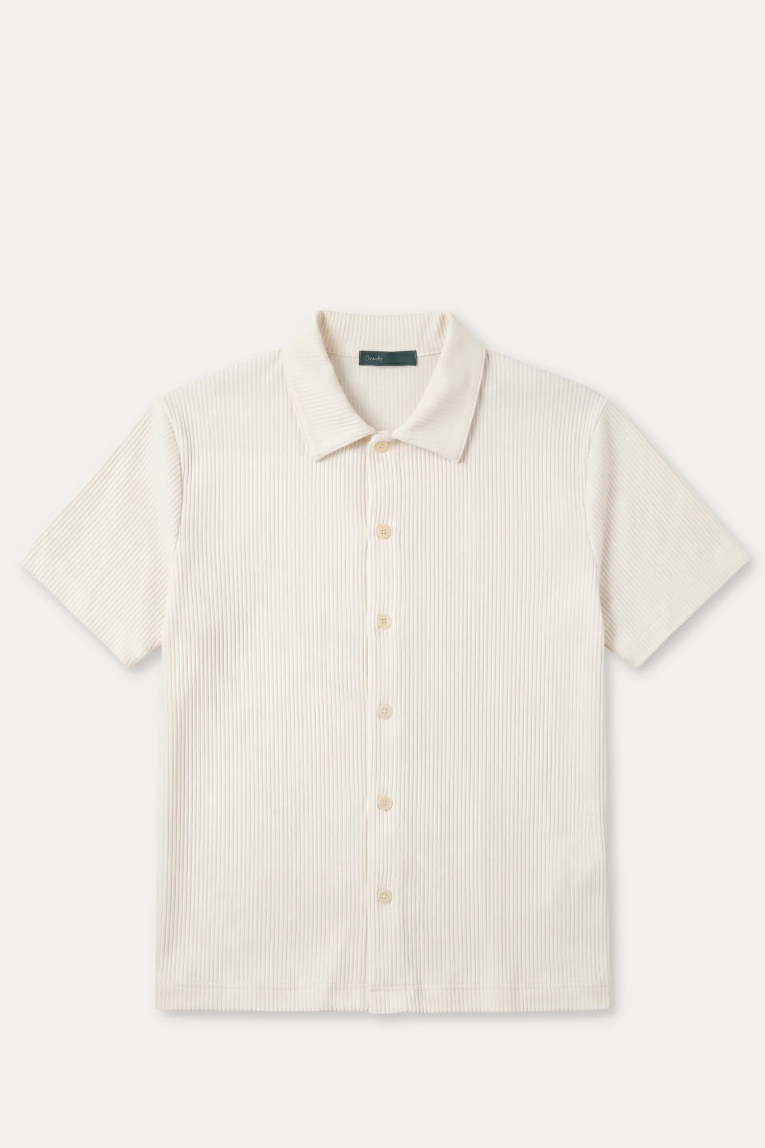 Rib Cotton Shirt Off White
