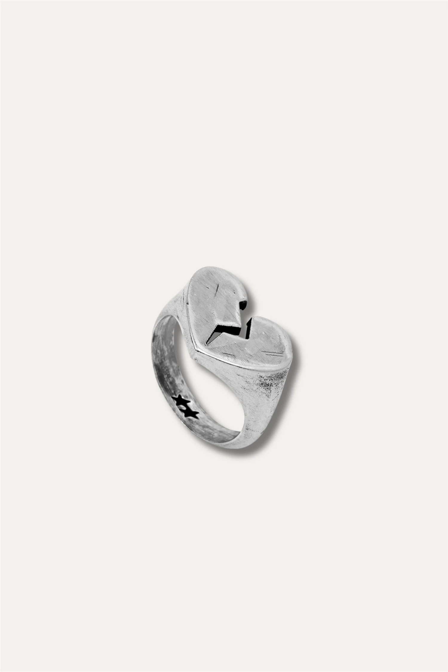 Broken Heart Ring Silver