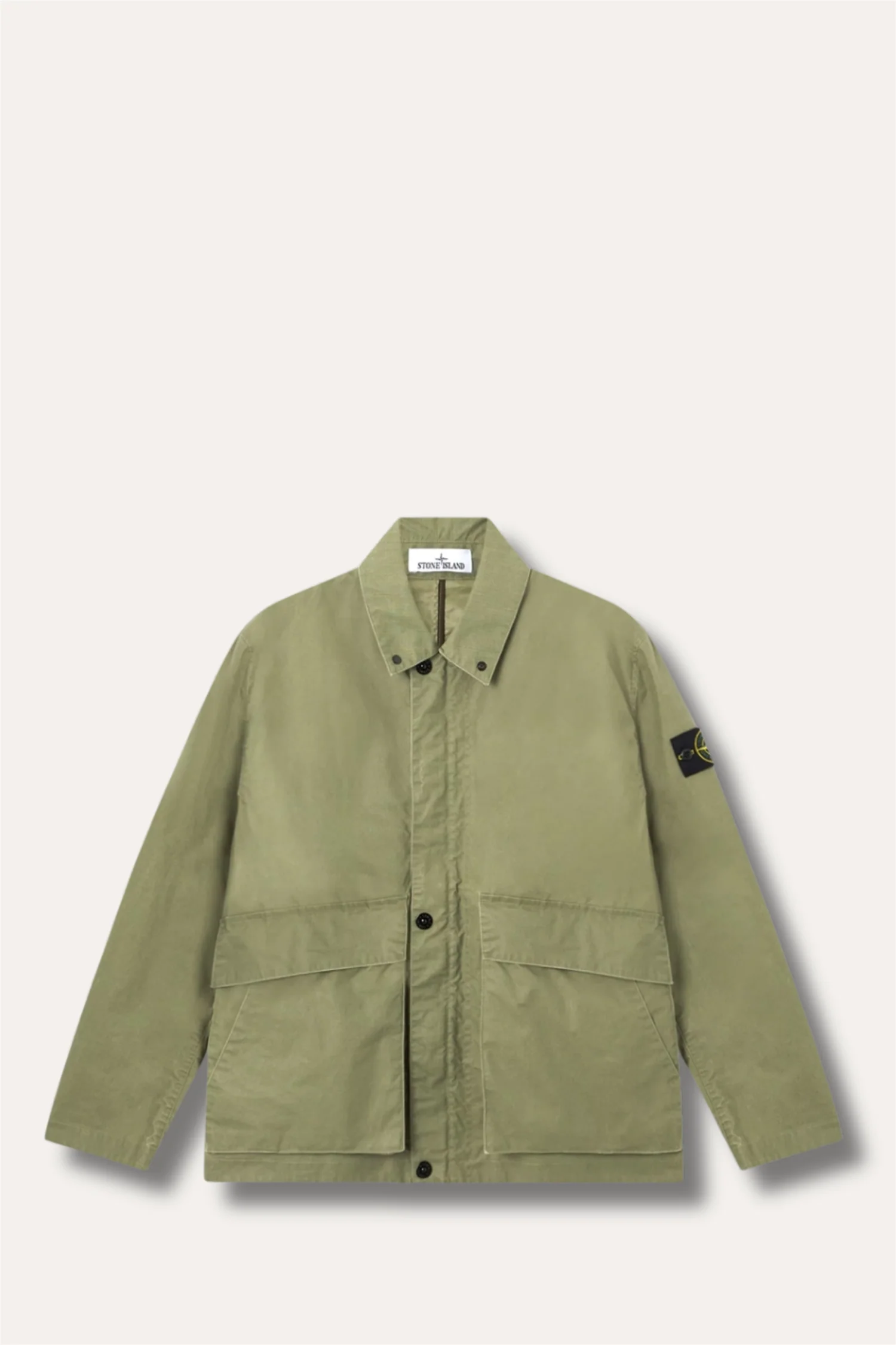 4100054 Waxed Pigment Cotton Tela Military Green