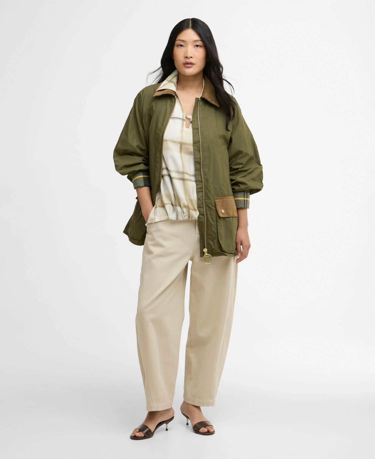 Laneshaw Casual jacket- Dusky Green - Image 2