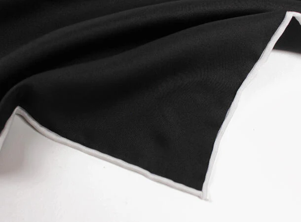 Embla Emblem Silk Scarf Black - Image 3