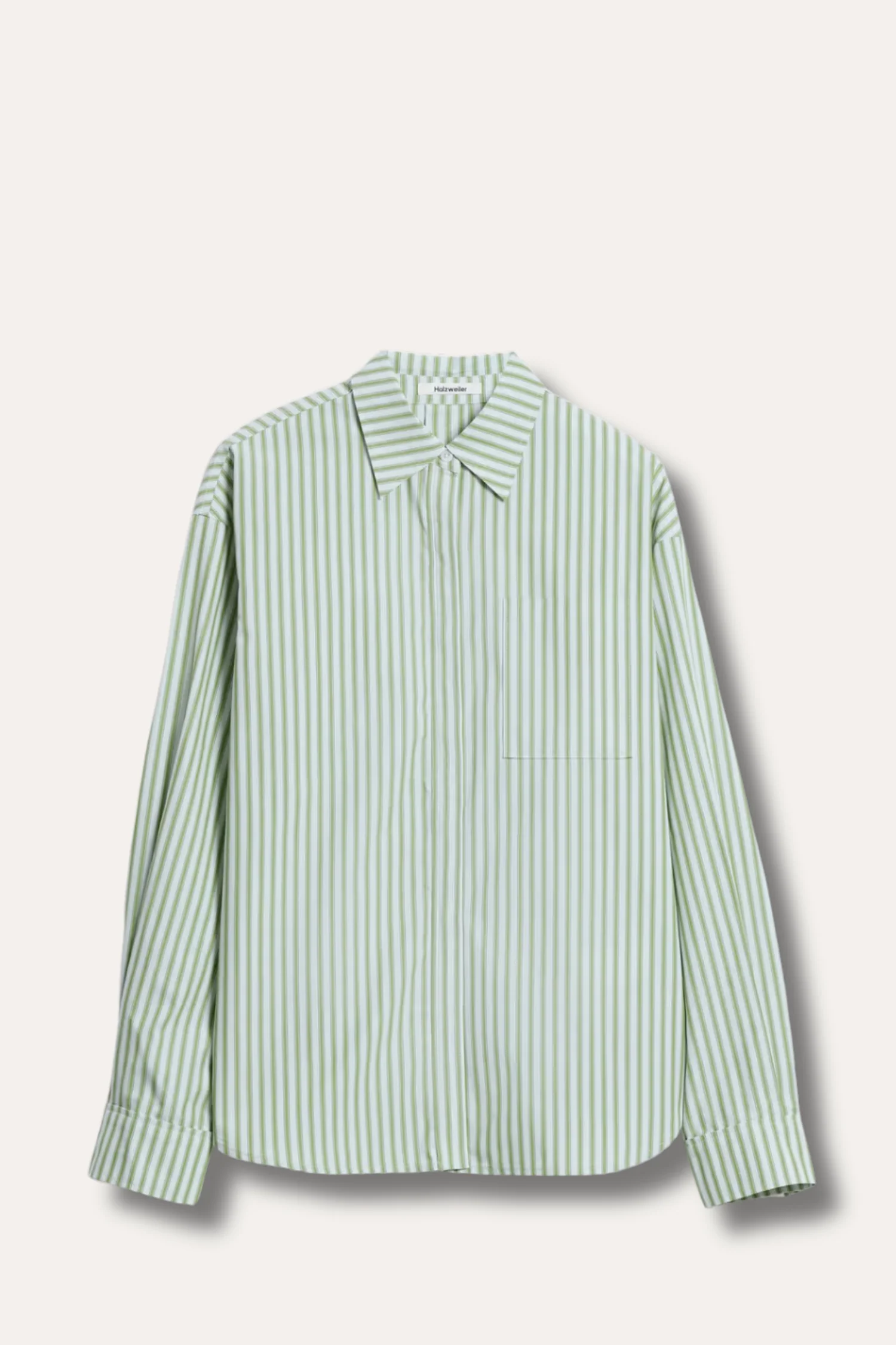 Loose stripe Shirt - Green