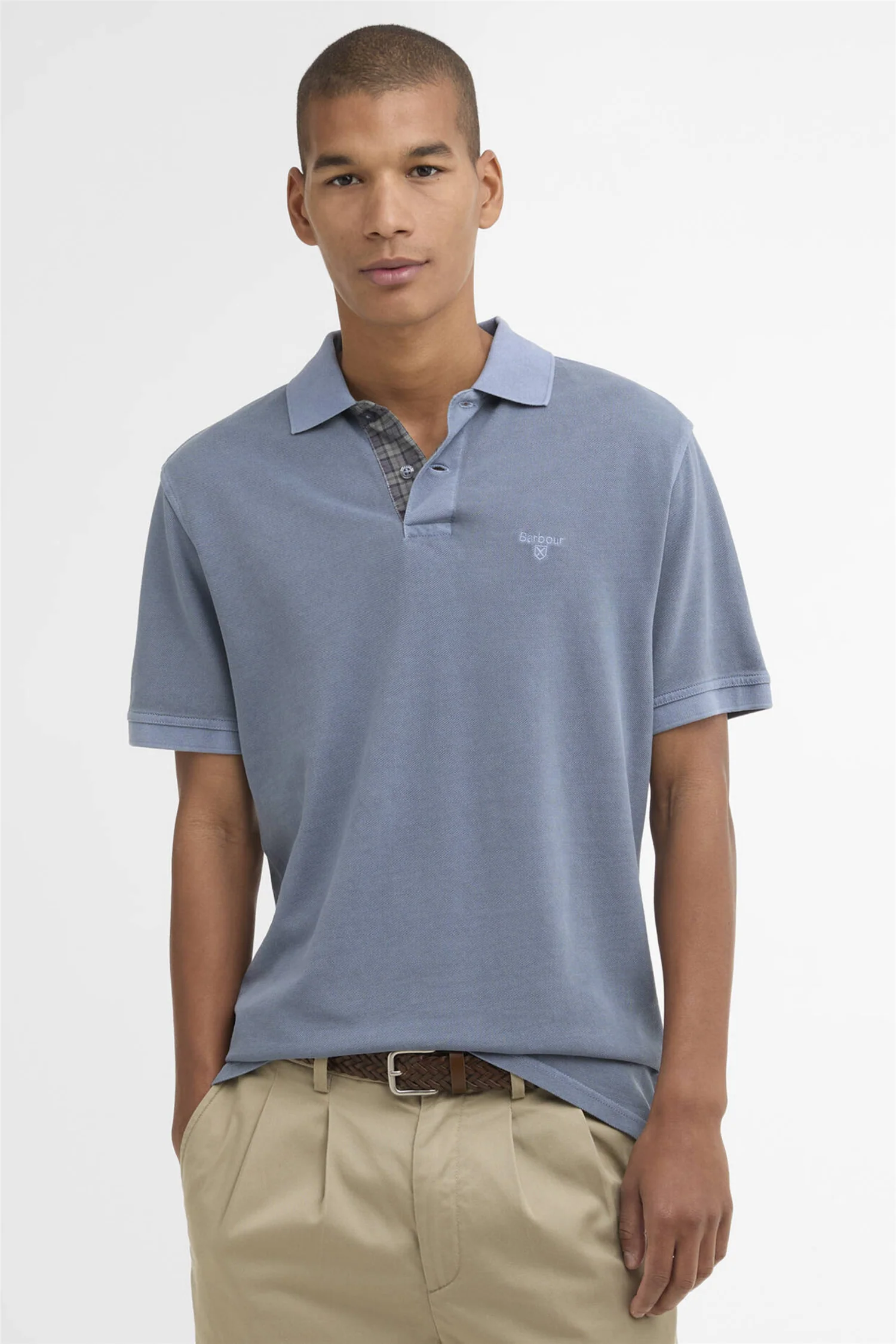 Tartan Polo Washed Blue