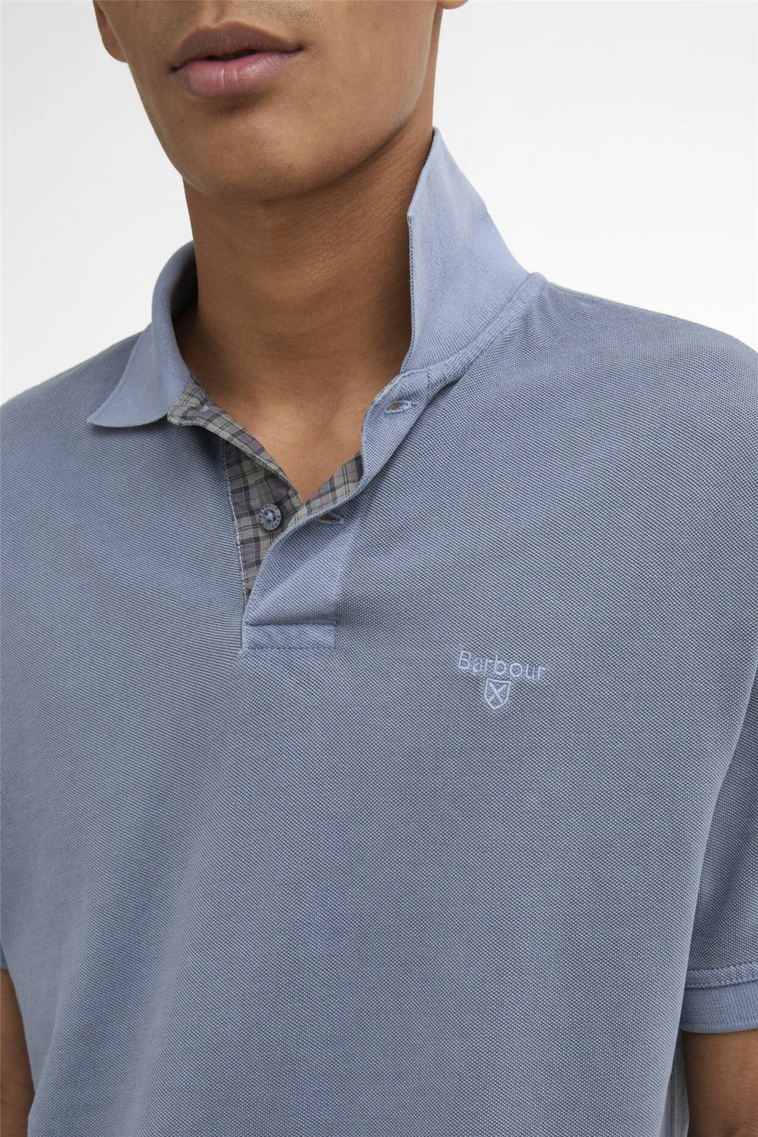 Tartan Polo Washed Blue - Image 4